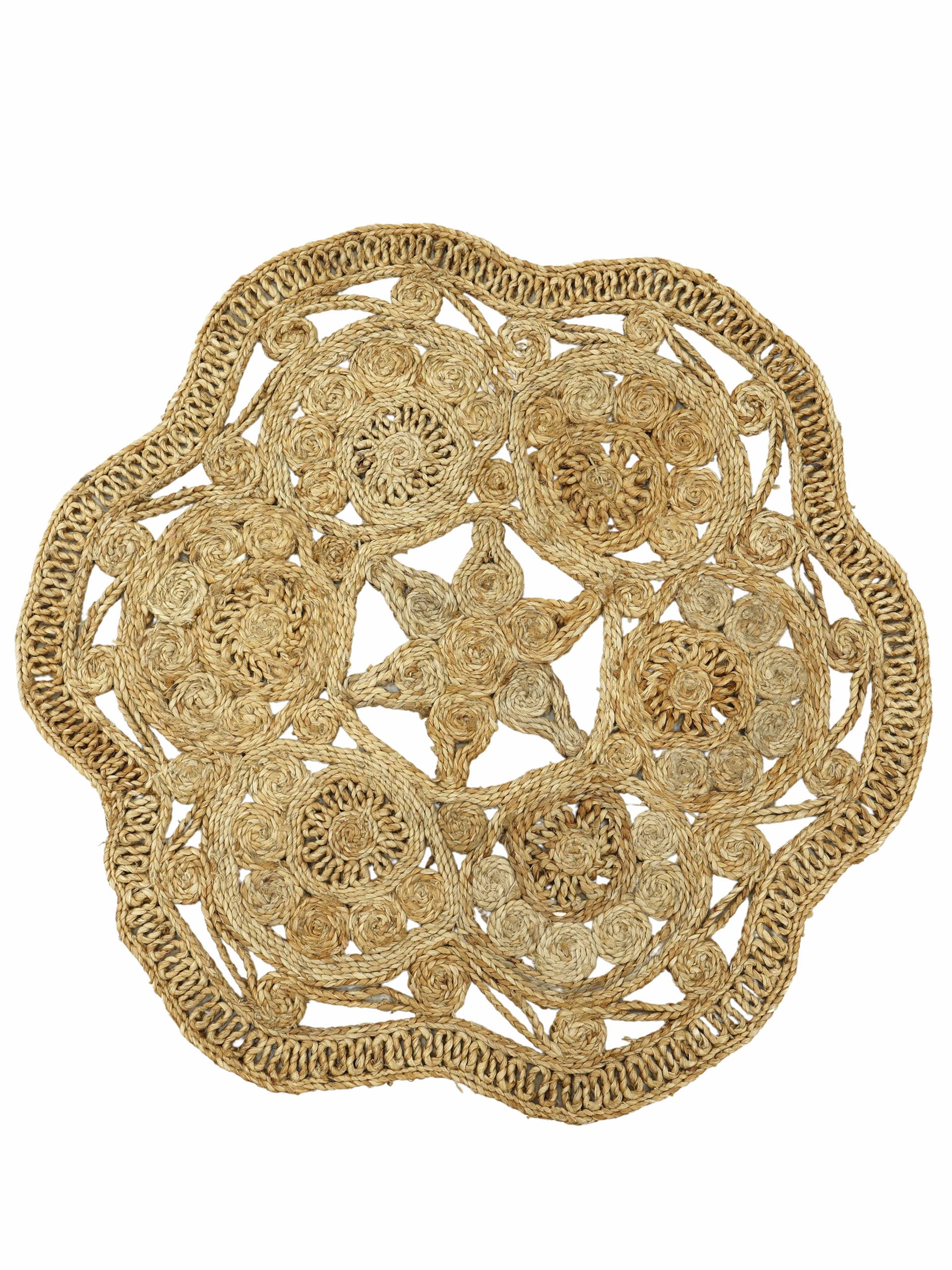 Juteteppich Paul Rund Hellbraun