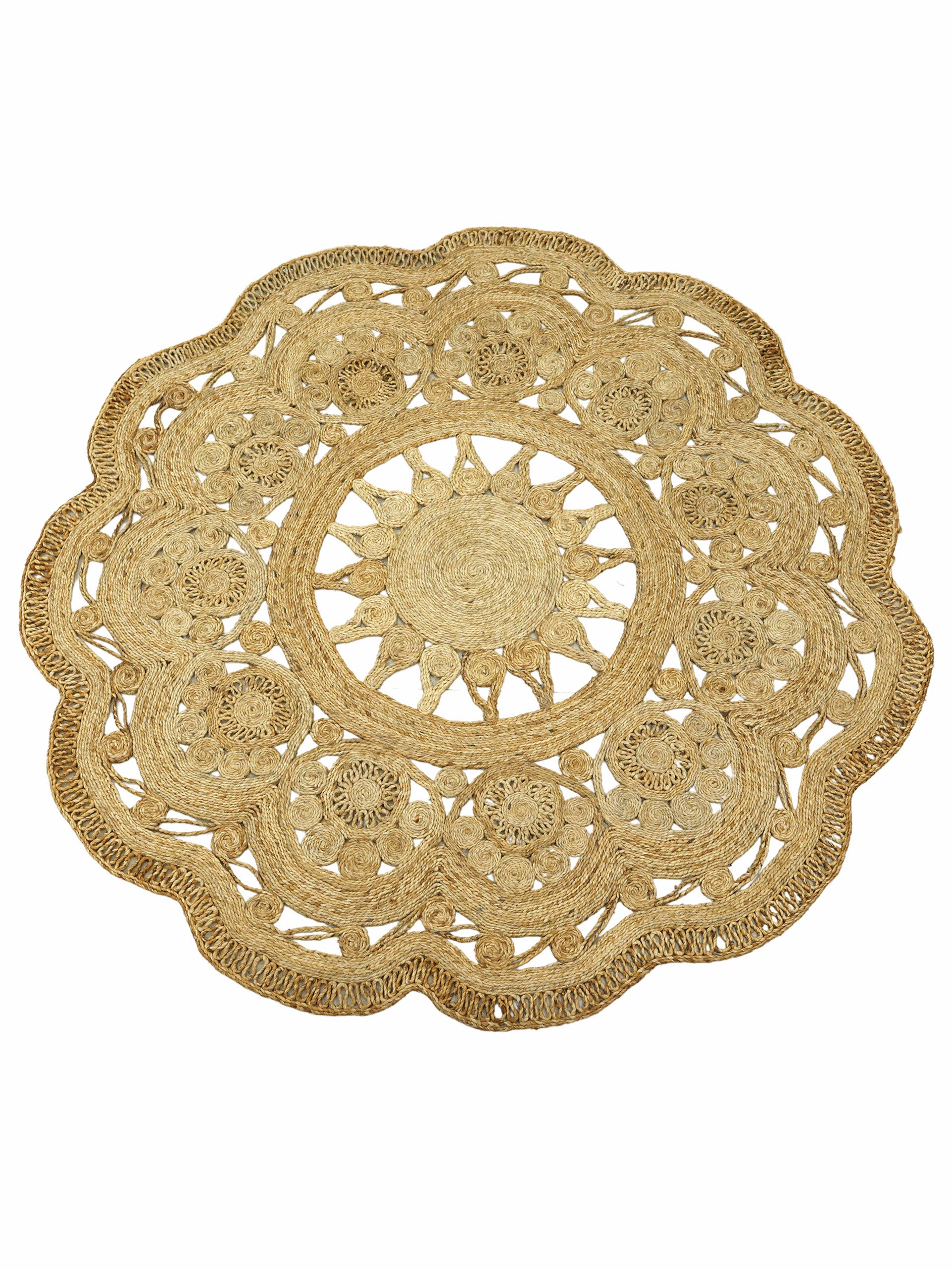 Juteteppich Paul Rund Hellbraun