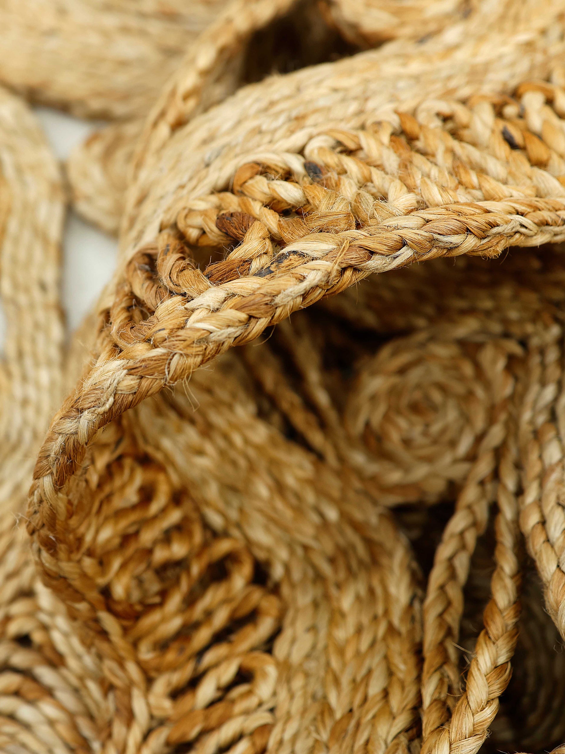 Juteteppich Paul Rund Hellbraun