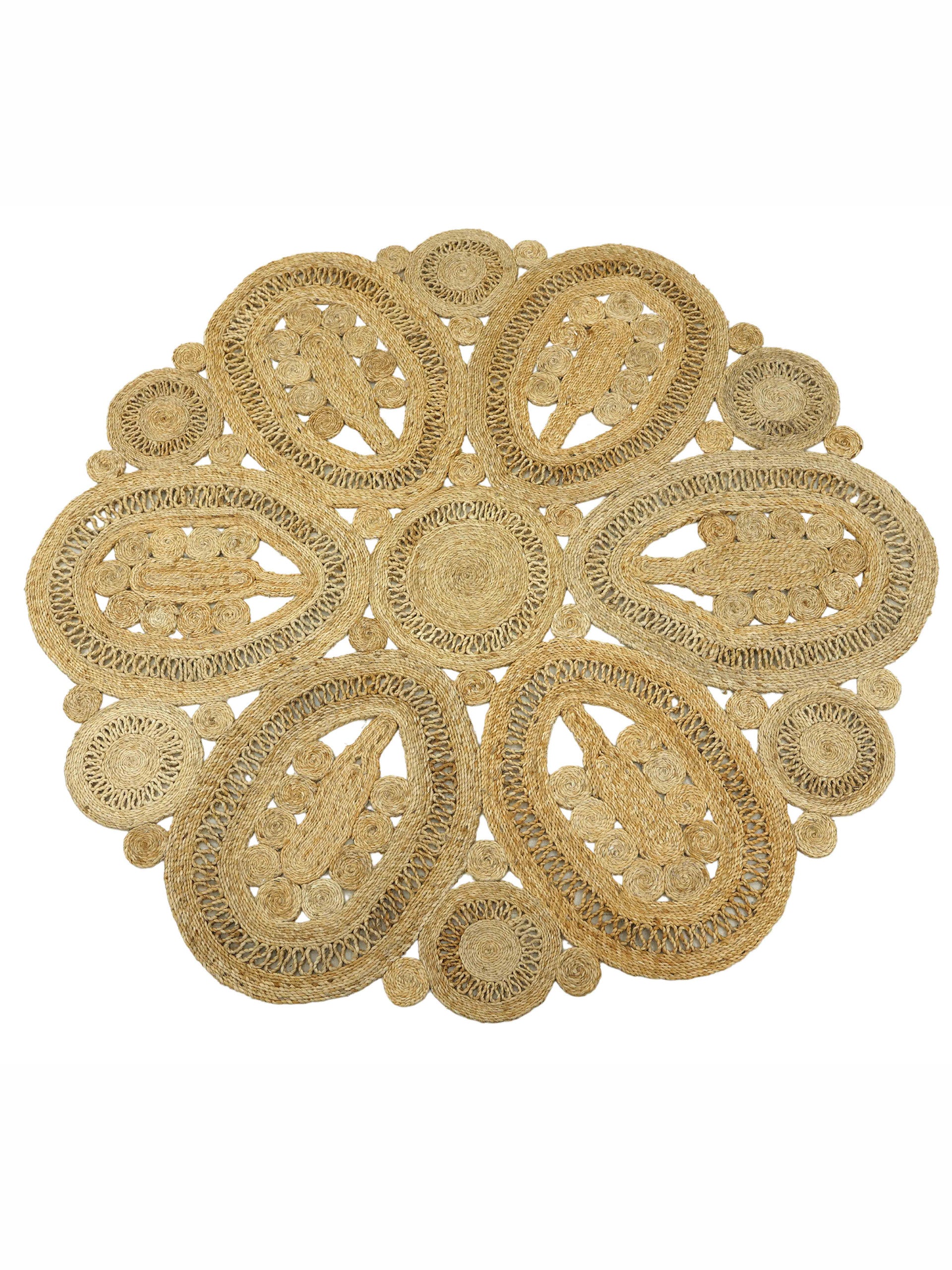 Juteteppich Liam Rund Hellbraun