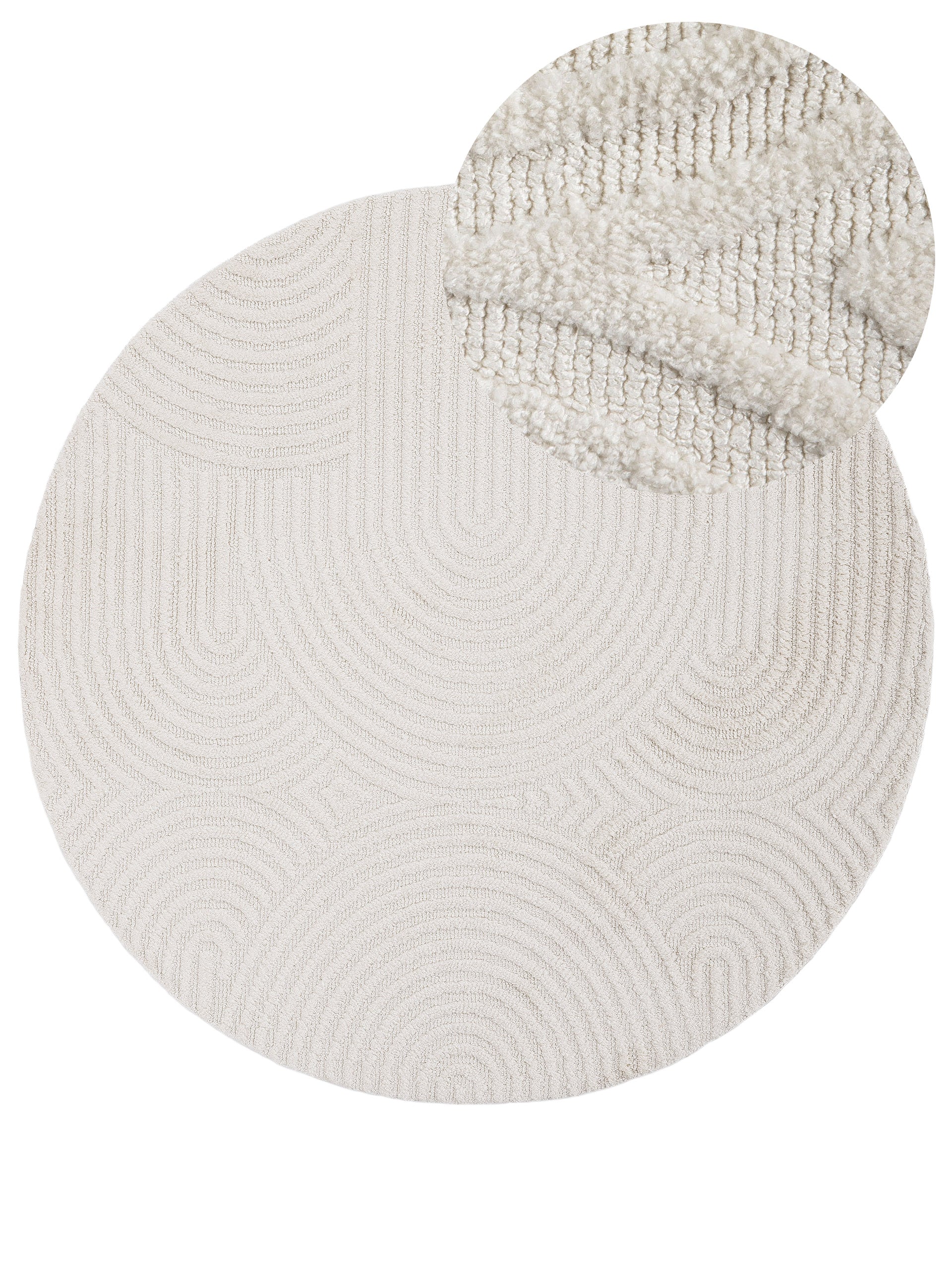 Teppich Holly Zen Rund Creme