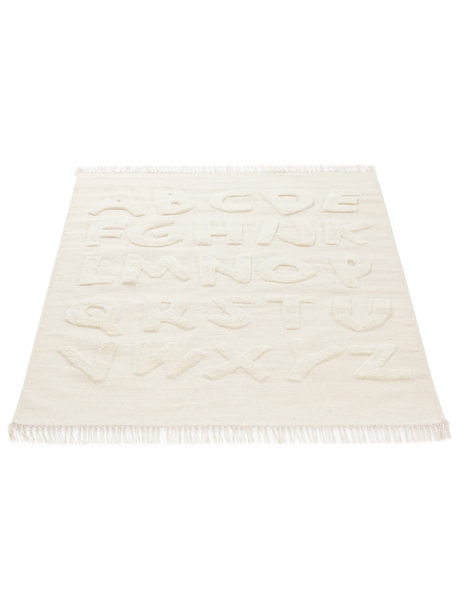 Kinderteppich ABC Creme