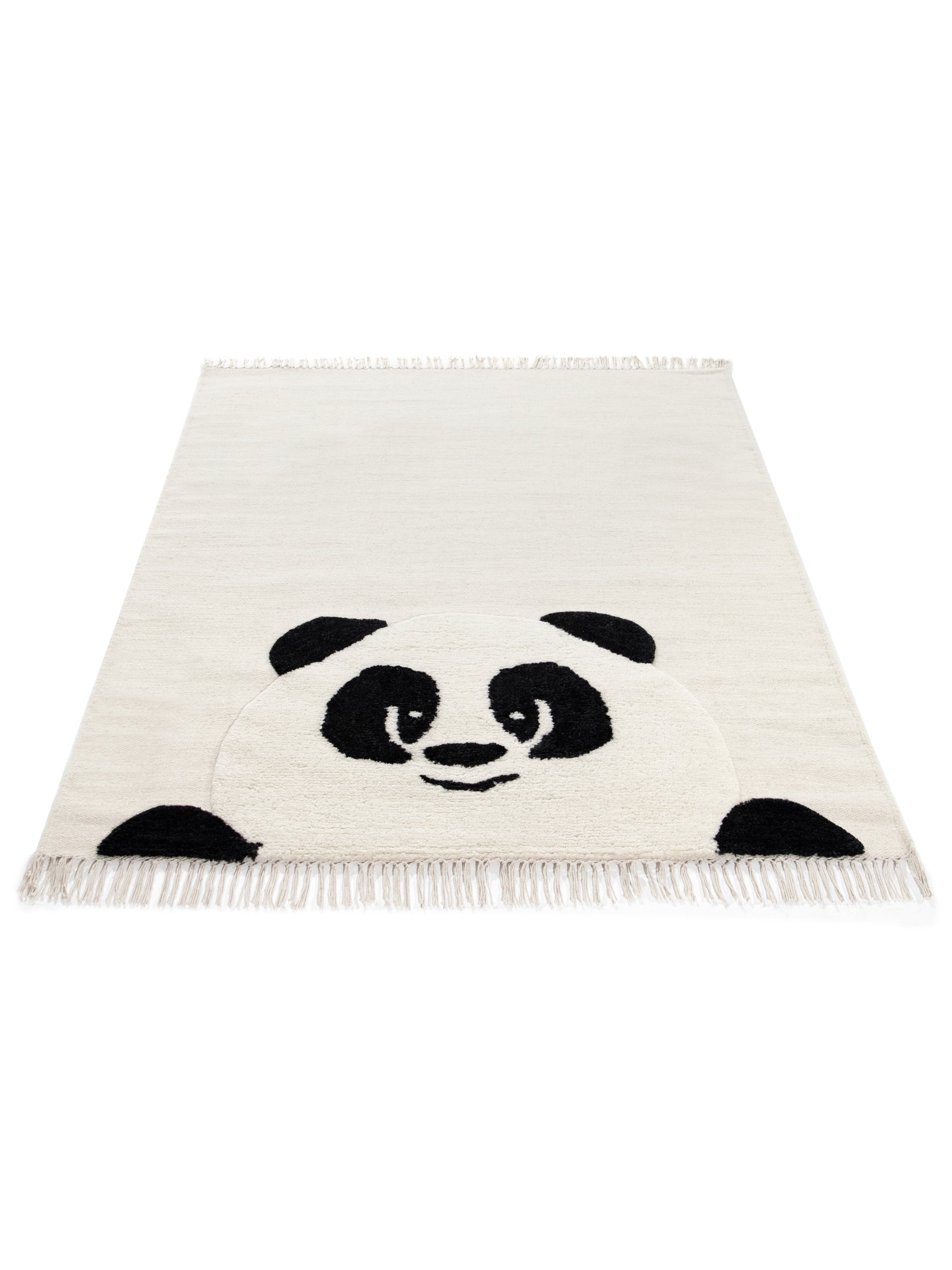Kinderteppich Panda Creme