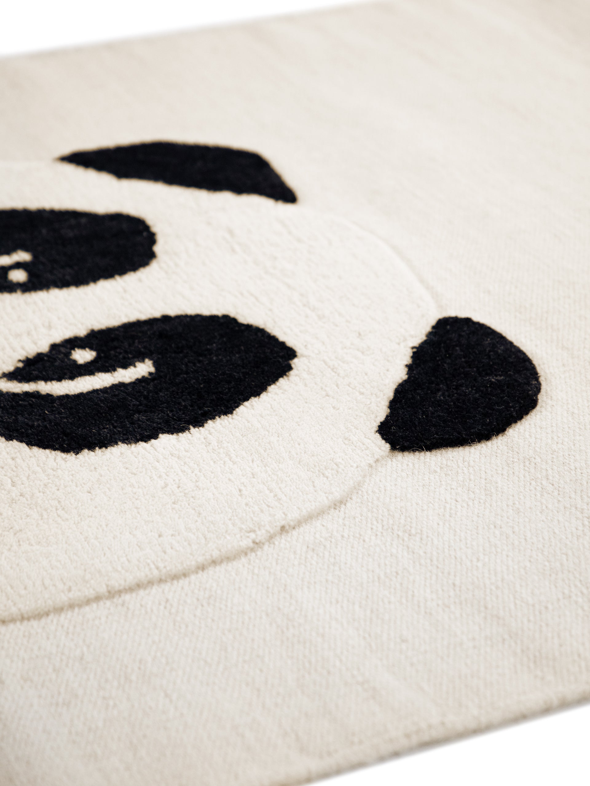 Kinderteppich Panda Creme