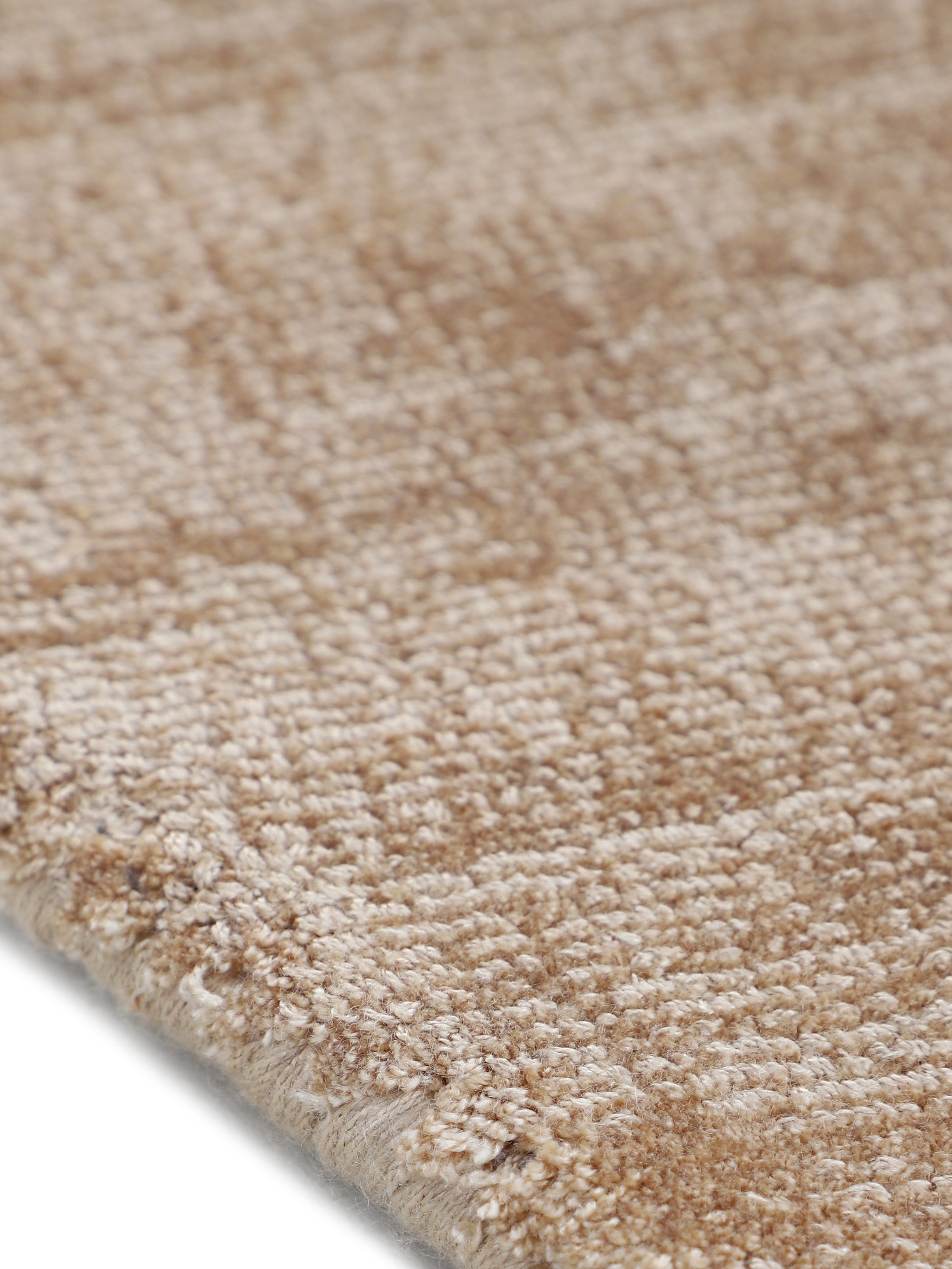 Viskoseteppich Rund Ava Beige in beige aus viskose