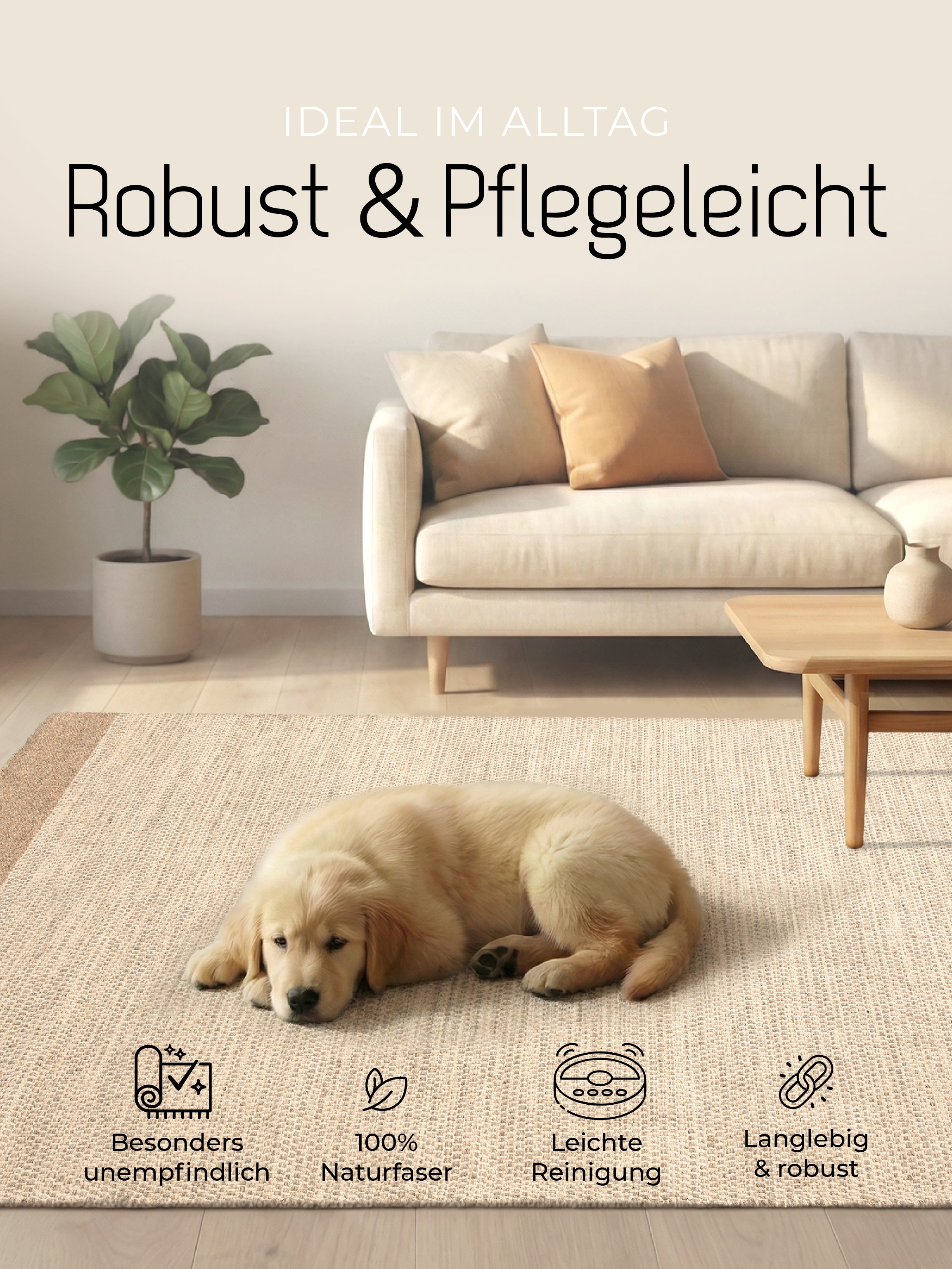 Wollteppich Lui Taupe