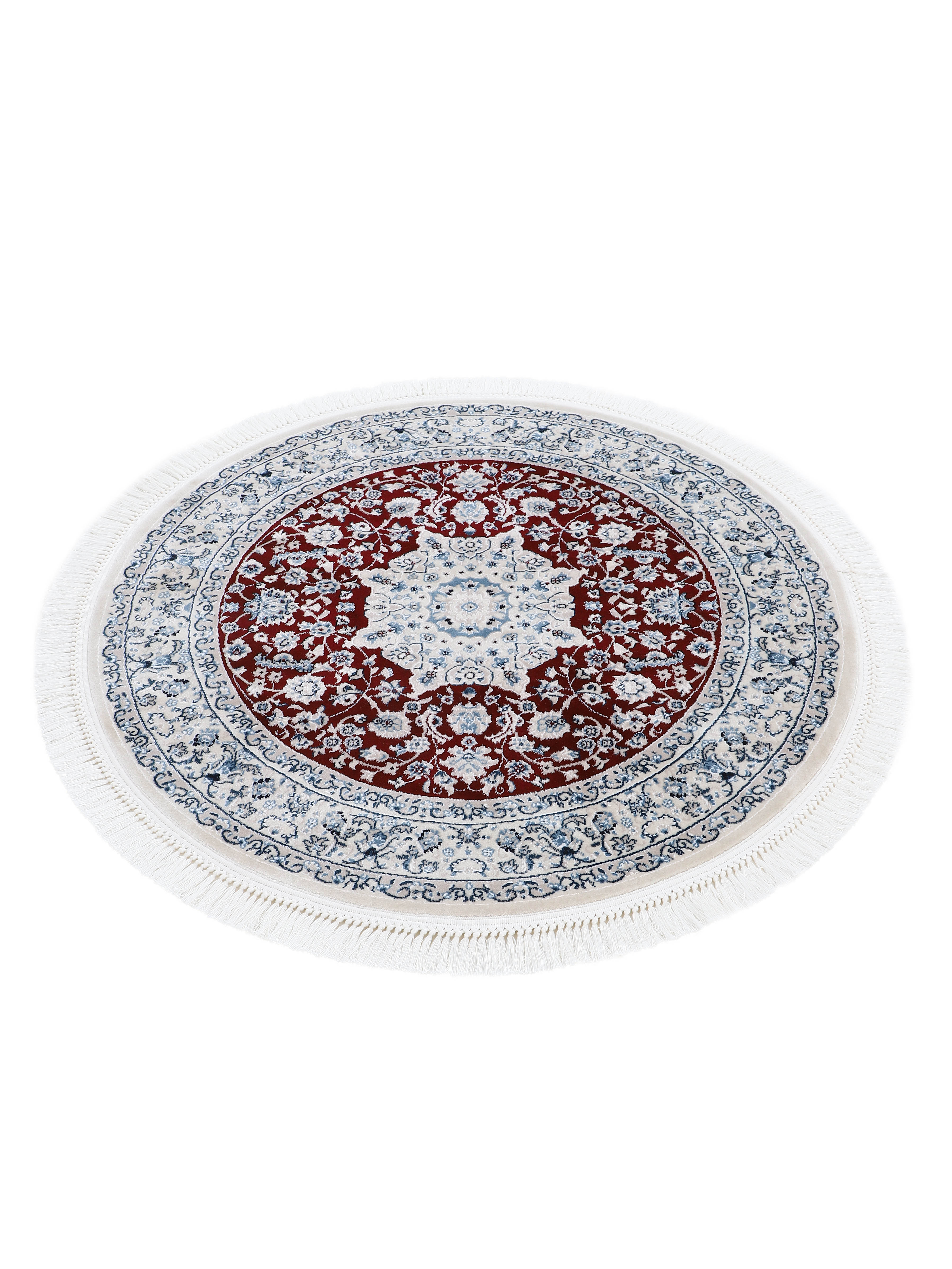 Teppich Nain Diane Rund Rot in rot aus kunstfaser