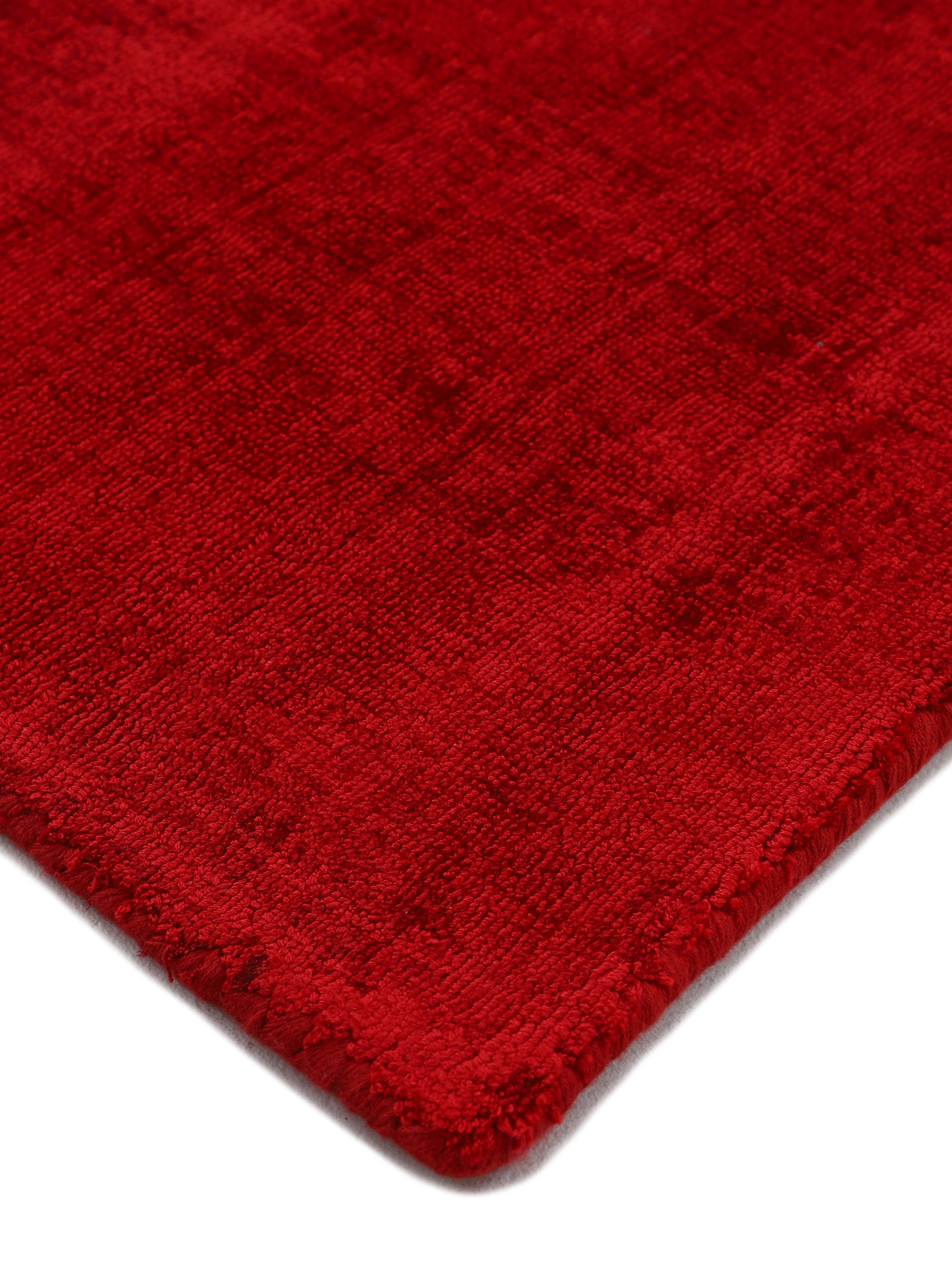 Viskoseteppich Ava Läufer Rot in rot aus viskose