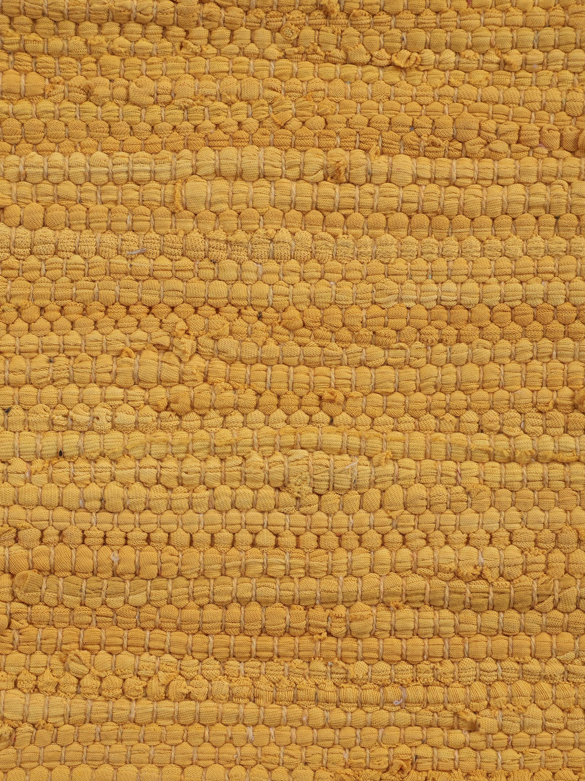 Kelim Chindi Uni Läufer Gelb in gelb aus baumwolle