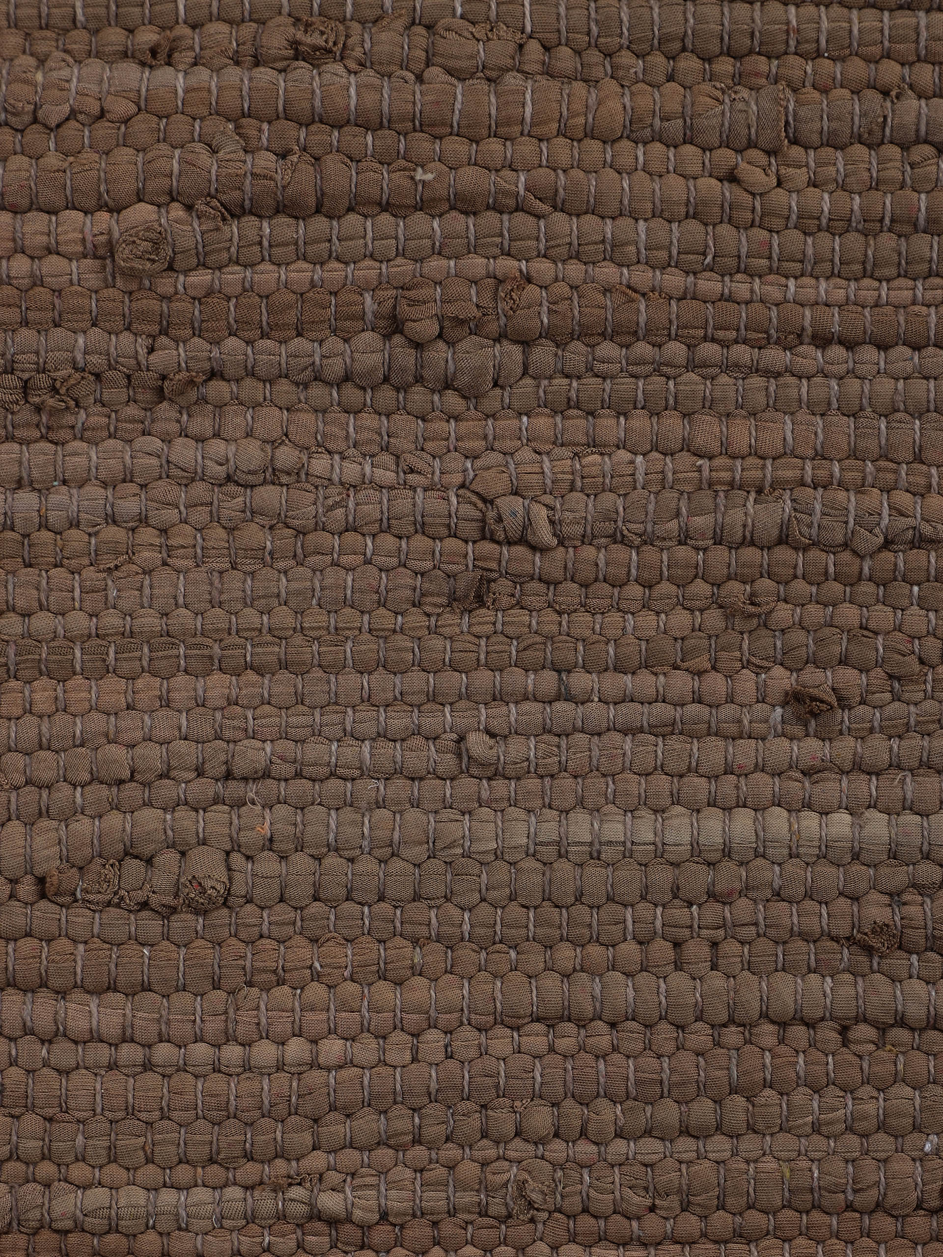 Kelim Chindi Uni Braun in braun aus baumwolle