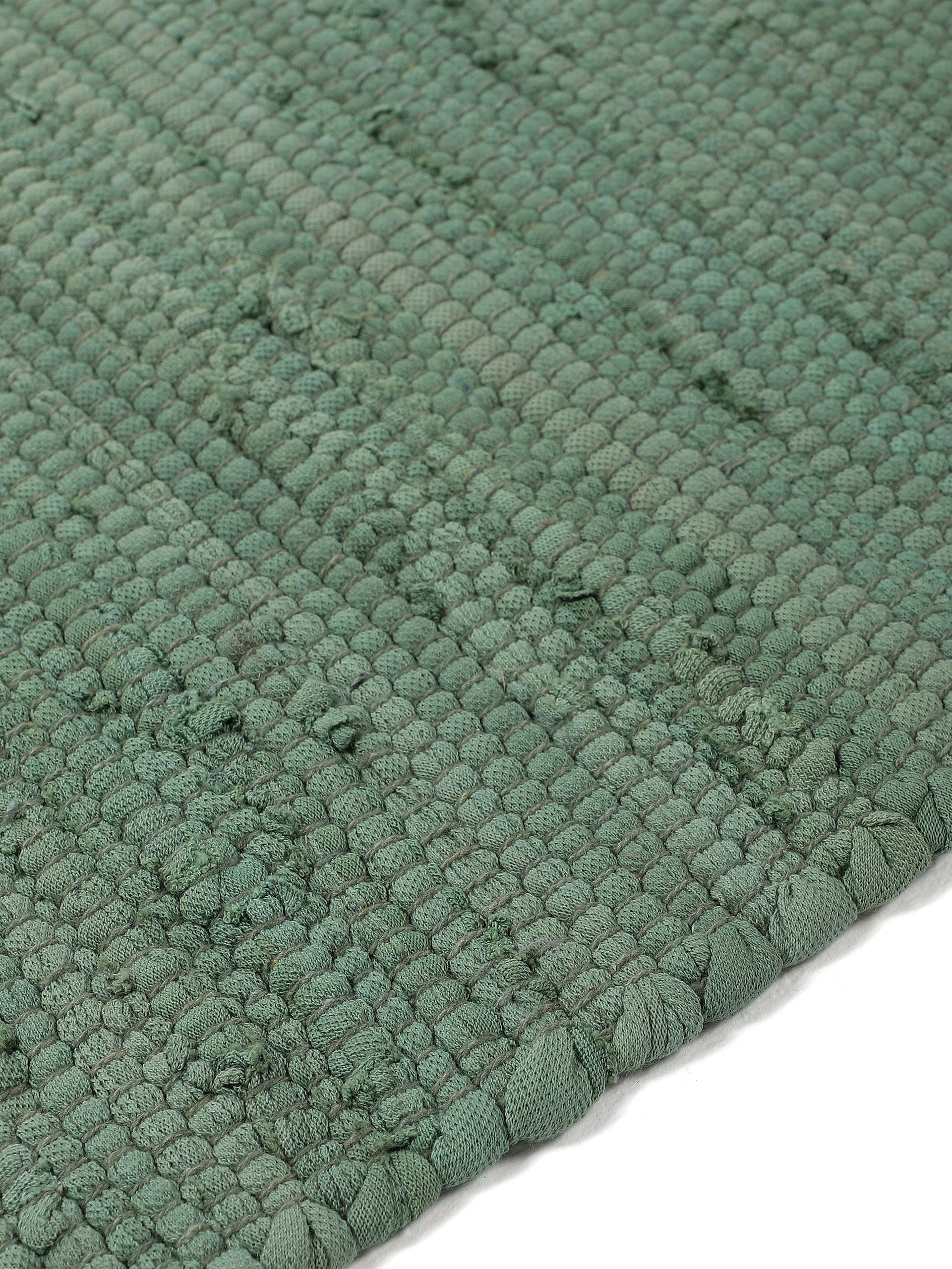 Kelim Chindi Uni Grün in grün aus baumwolle