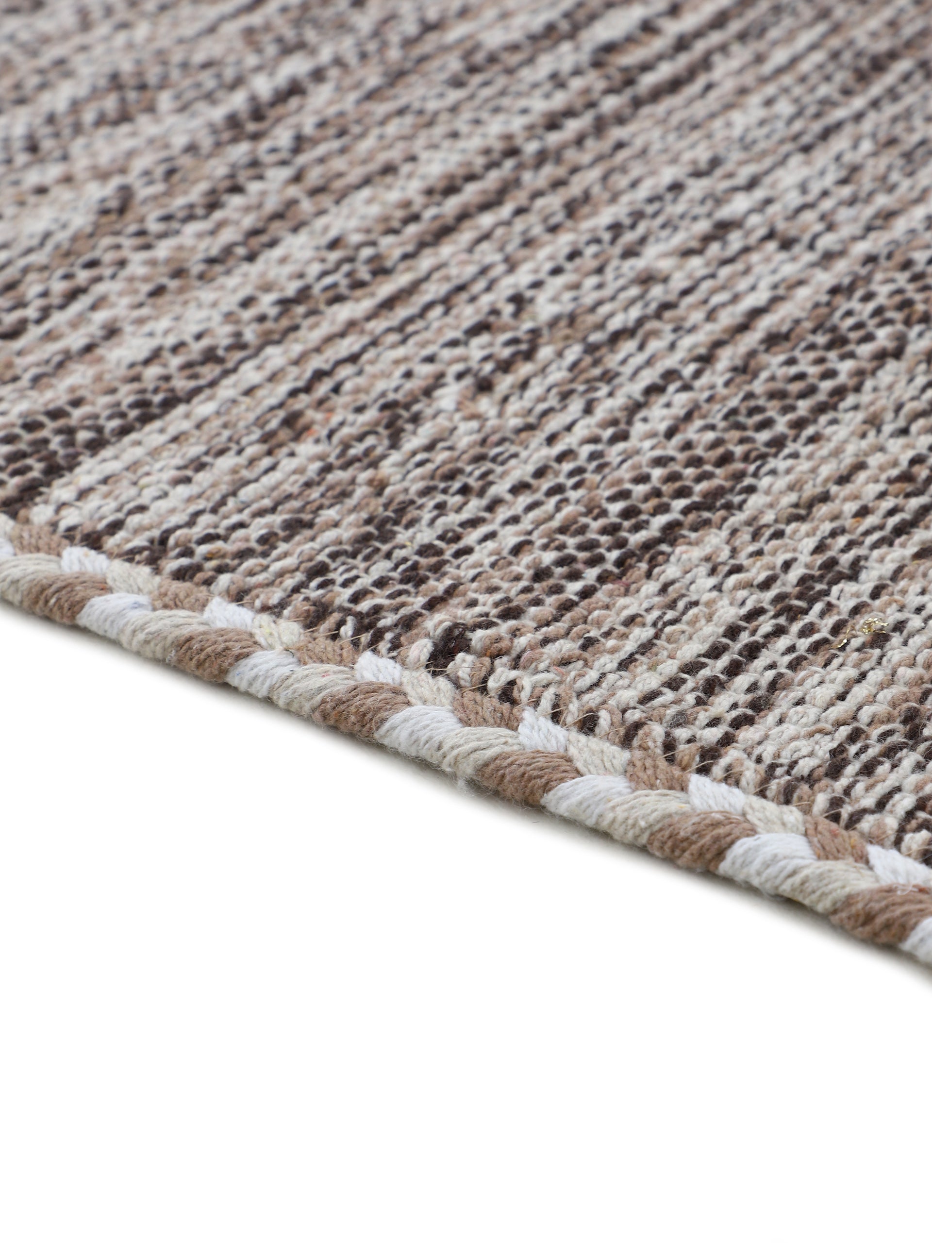 Flachgewebeteppich Kelim Azizi Beige aus Baumwolle