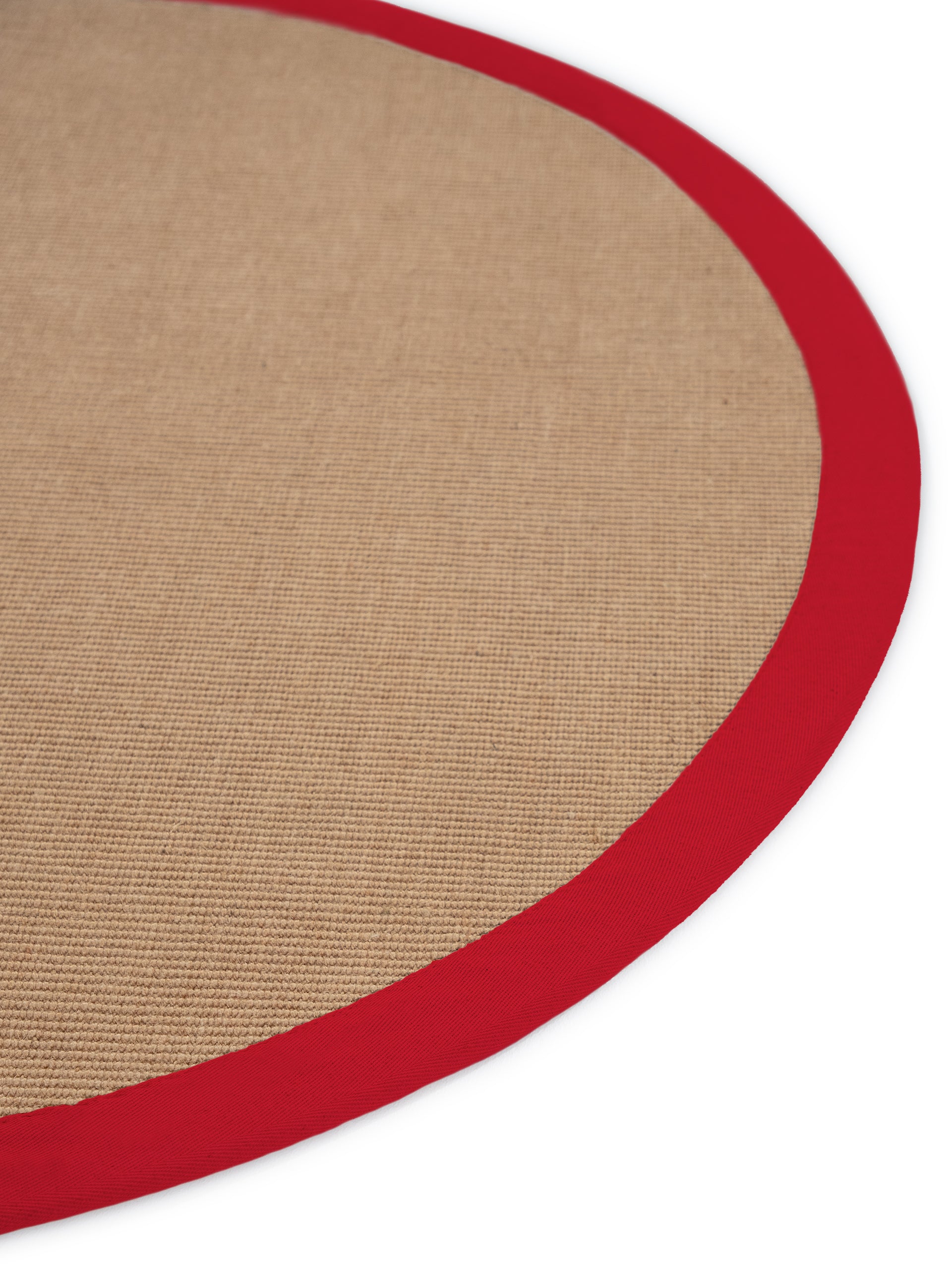 Sisalteppich Rund Rot aus Sisal/Jute