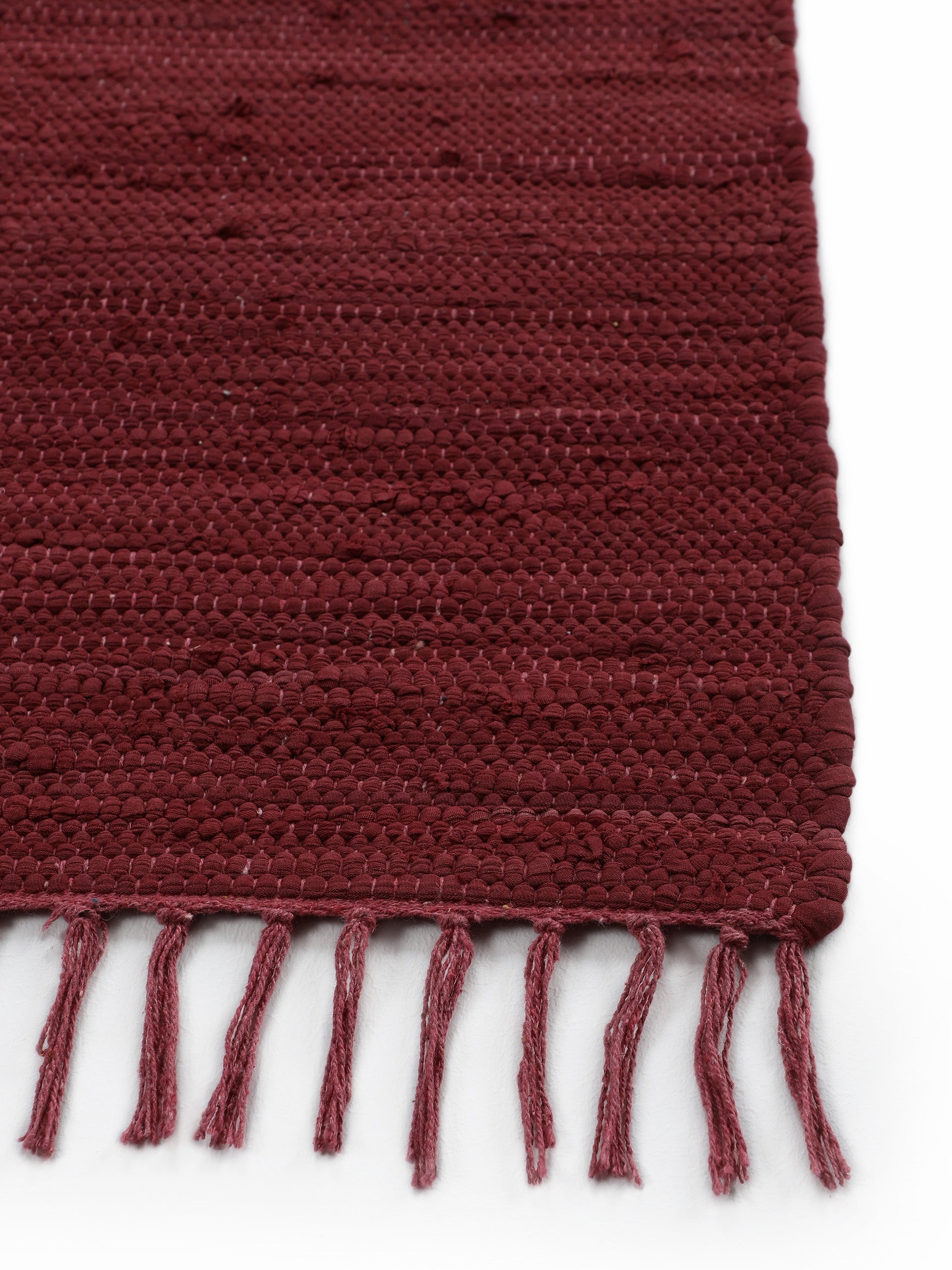 Kelim Chindi Uni Violett in violett aus baumwolle