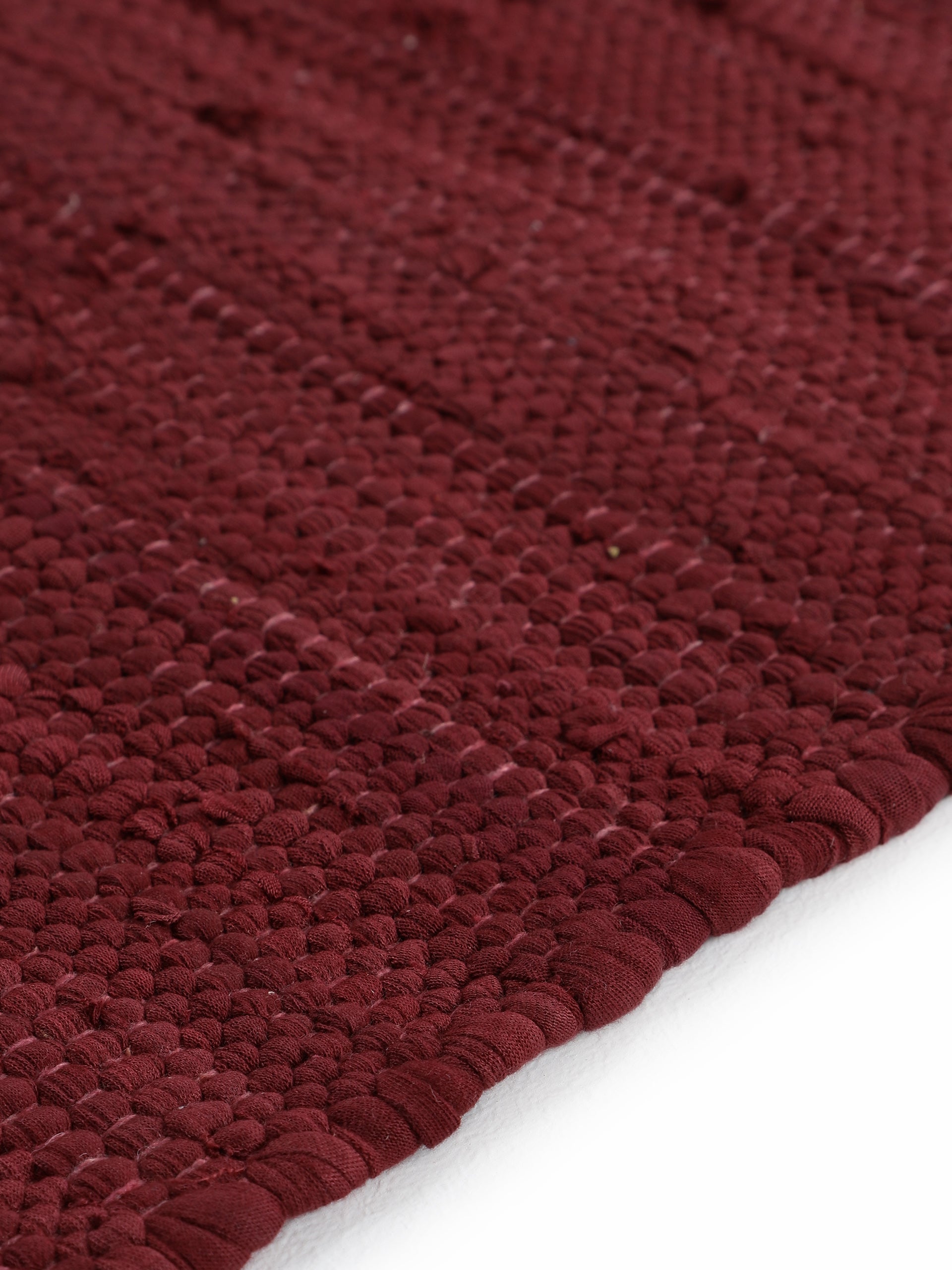 Kelim Chindi Uni Läufer Violett in violett aus baumwolle