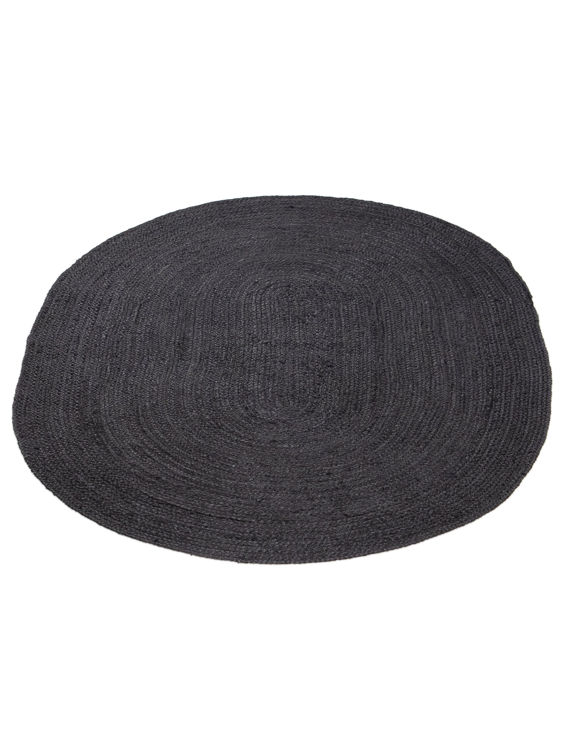Juteteppich Nele Oval Anthrazit in anthrazit aus sisal/jute