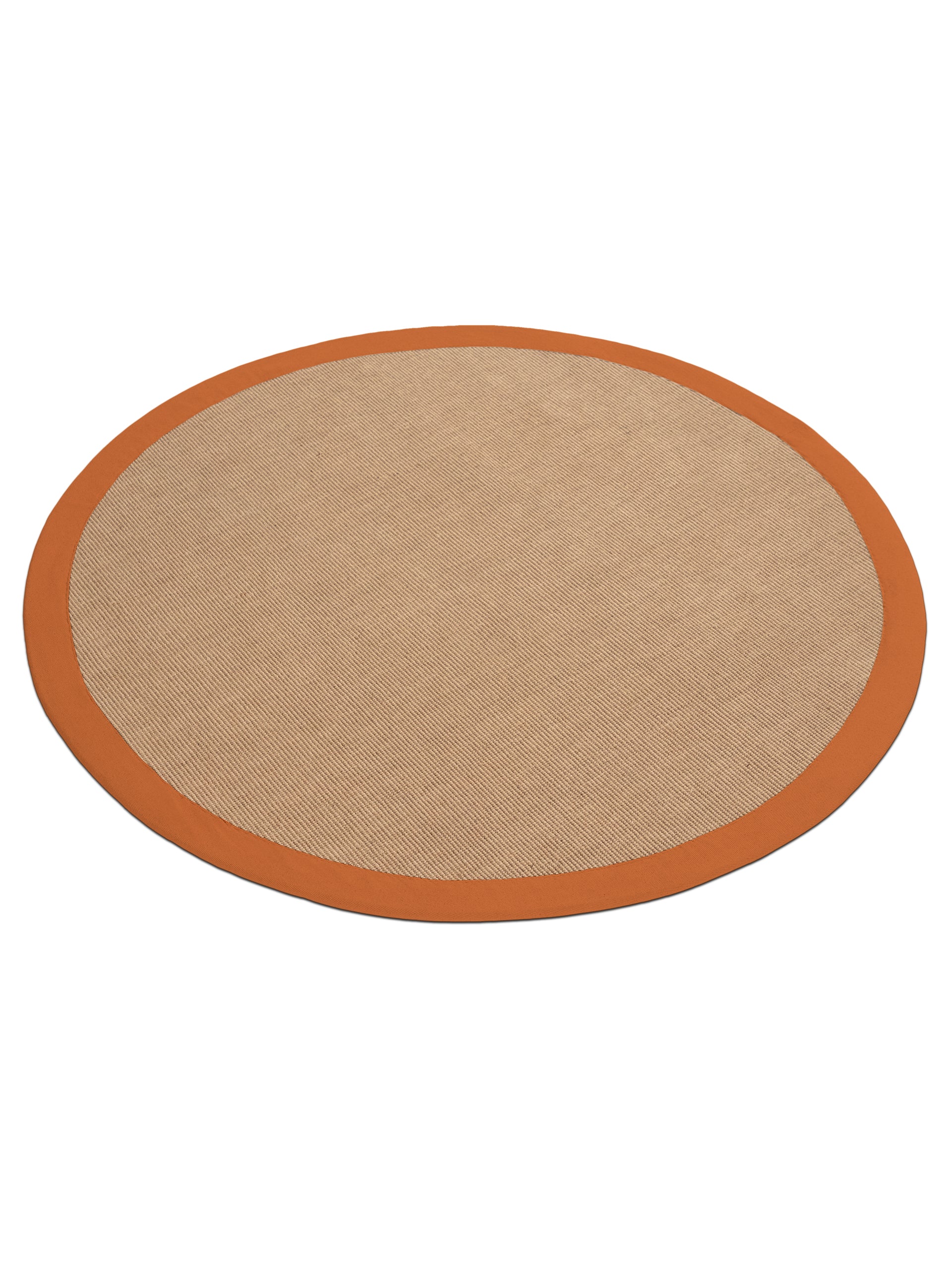 Sisalteppich Rund Orange aus Sisal/Jute