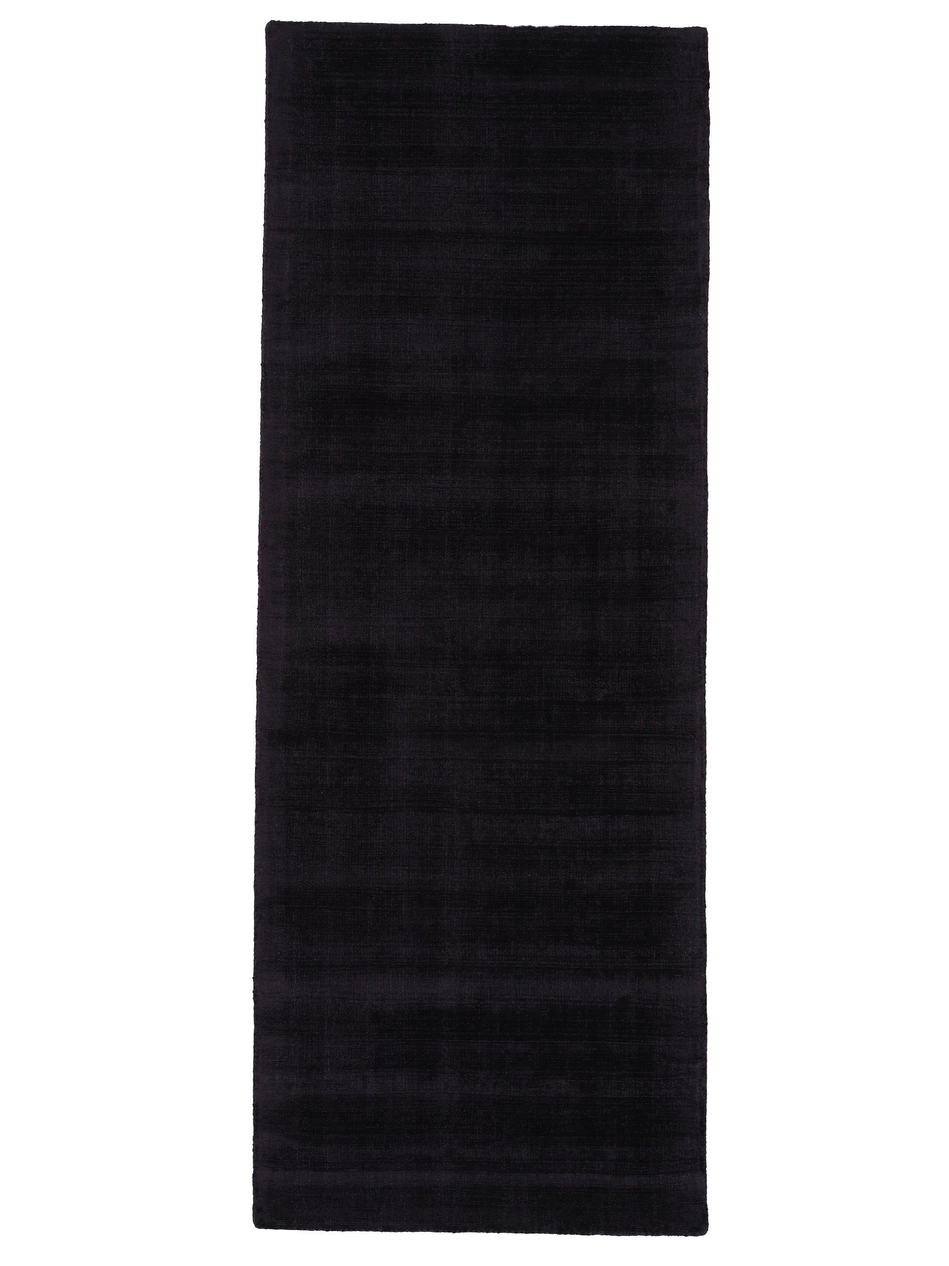 Viskoseteppich Ava Läufer Schwarz in schwarz aus viskose