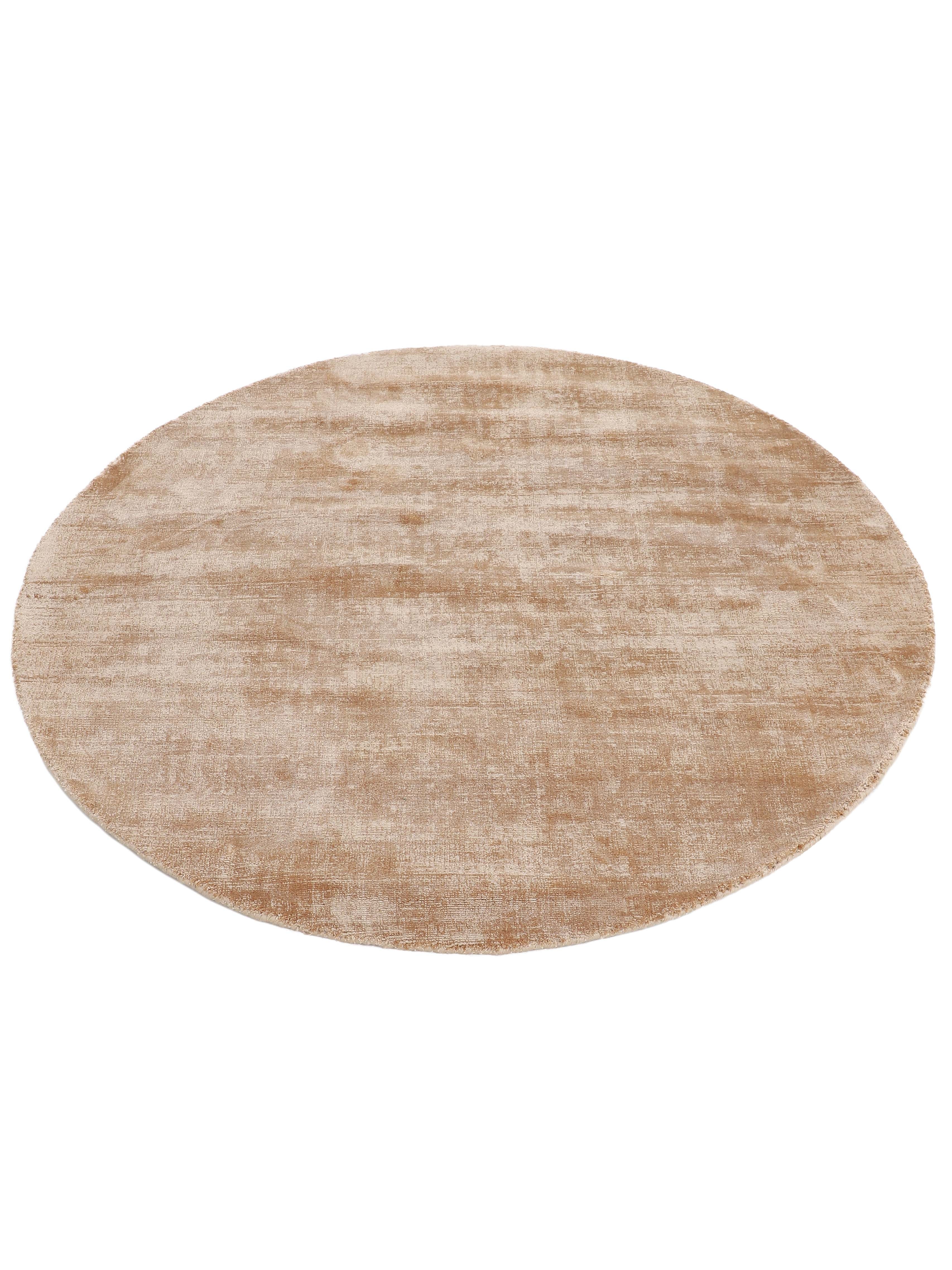 Viskoseteppich Rund Ava Beige in beige aus viskose