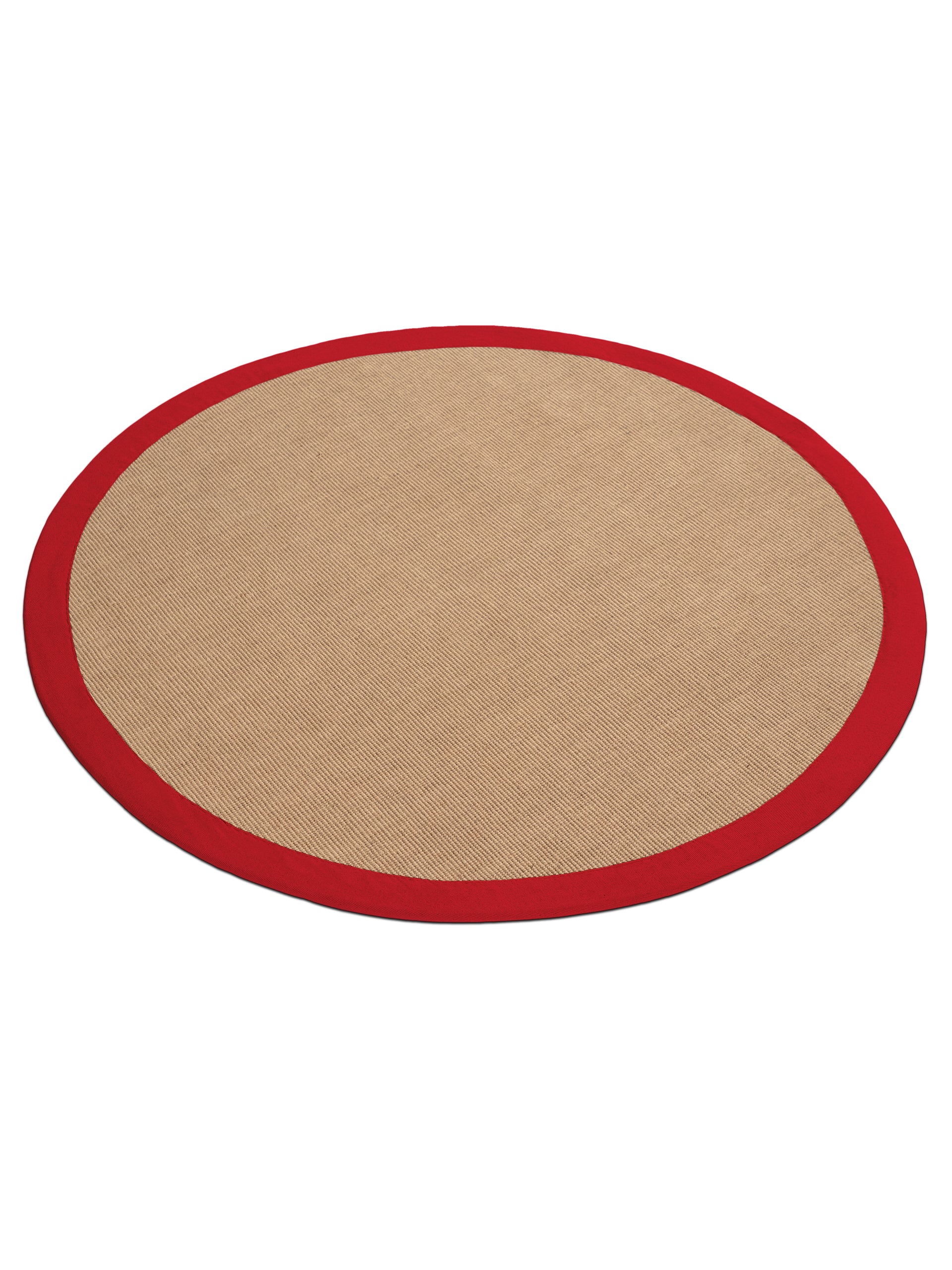 Sisalteppich Rund Rot aus Sisal/Jute