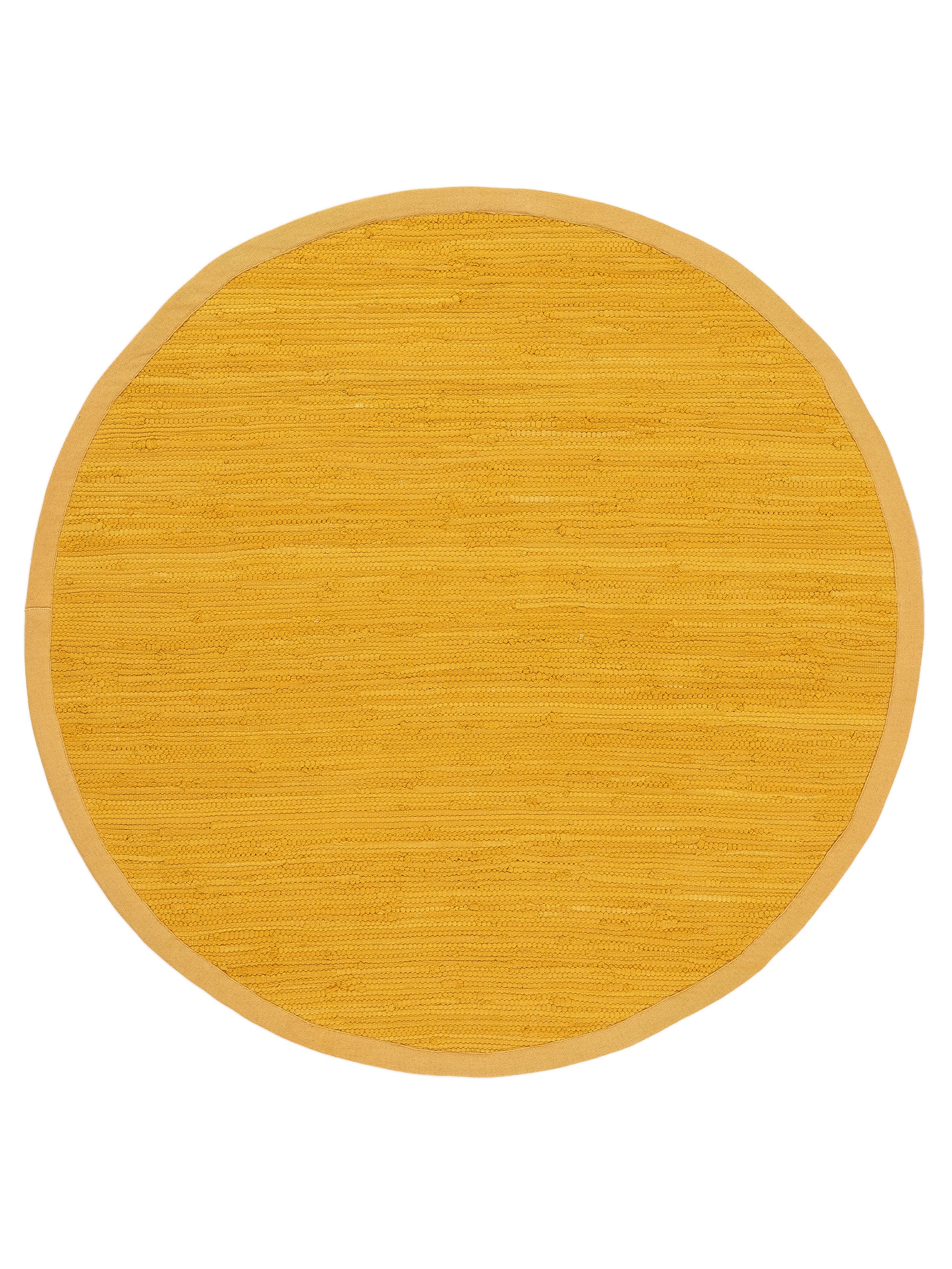 Kelim Chindi Uni Rund in gelb