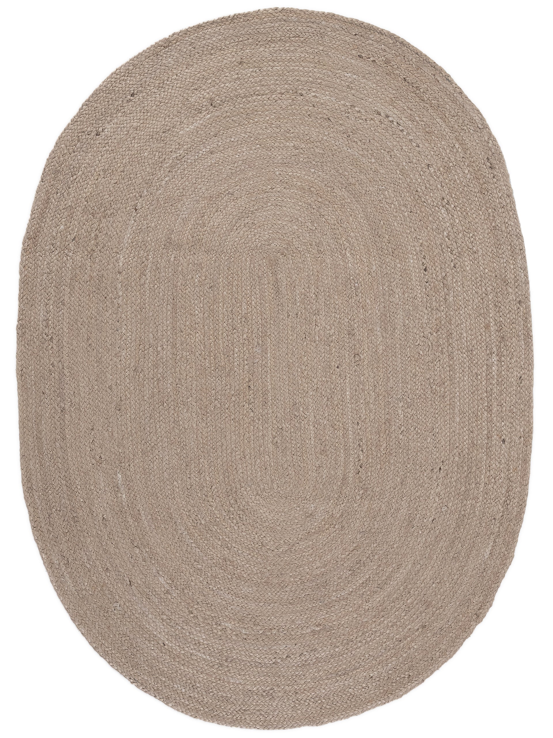 Juteteppich Nele Oval Taupe in taupe aus sisal/jute