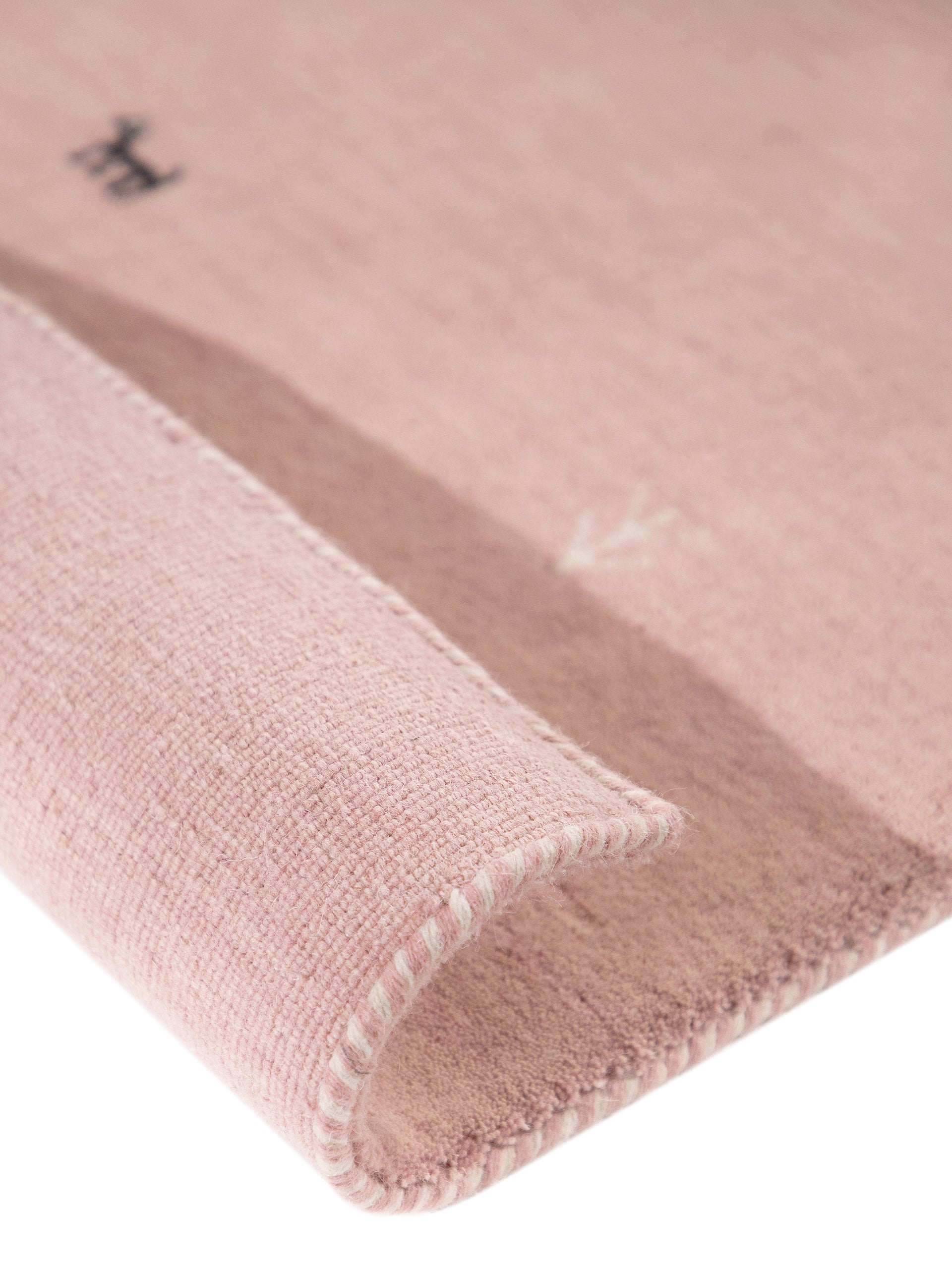 Wollteppich Gabbeh Uni Rosa in rosa aus wolle