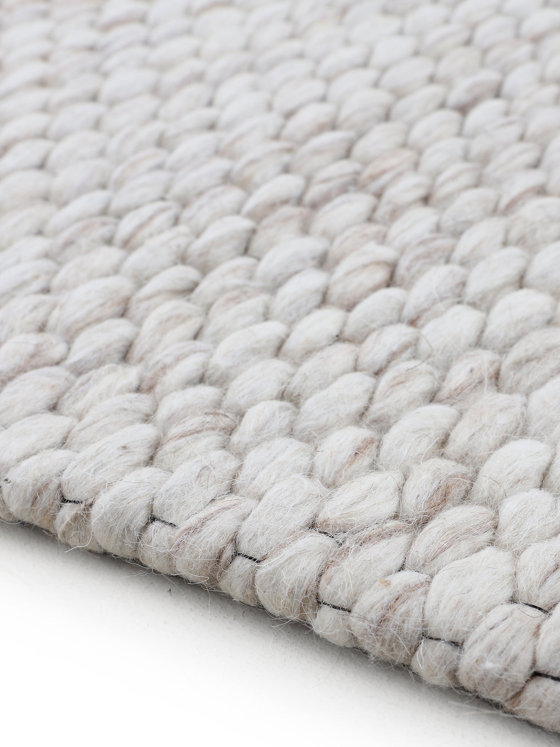 Wollteppich Sina Läufer Beige meliert in beige-meliert aus wolle