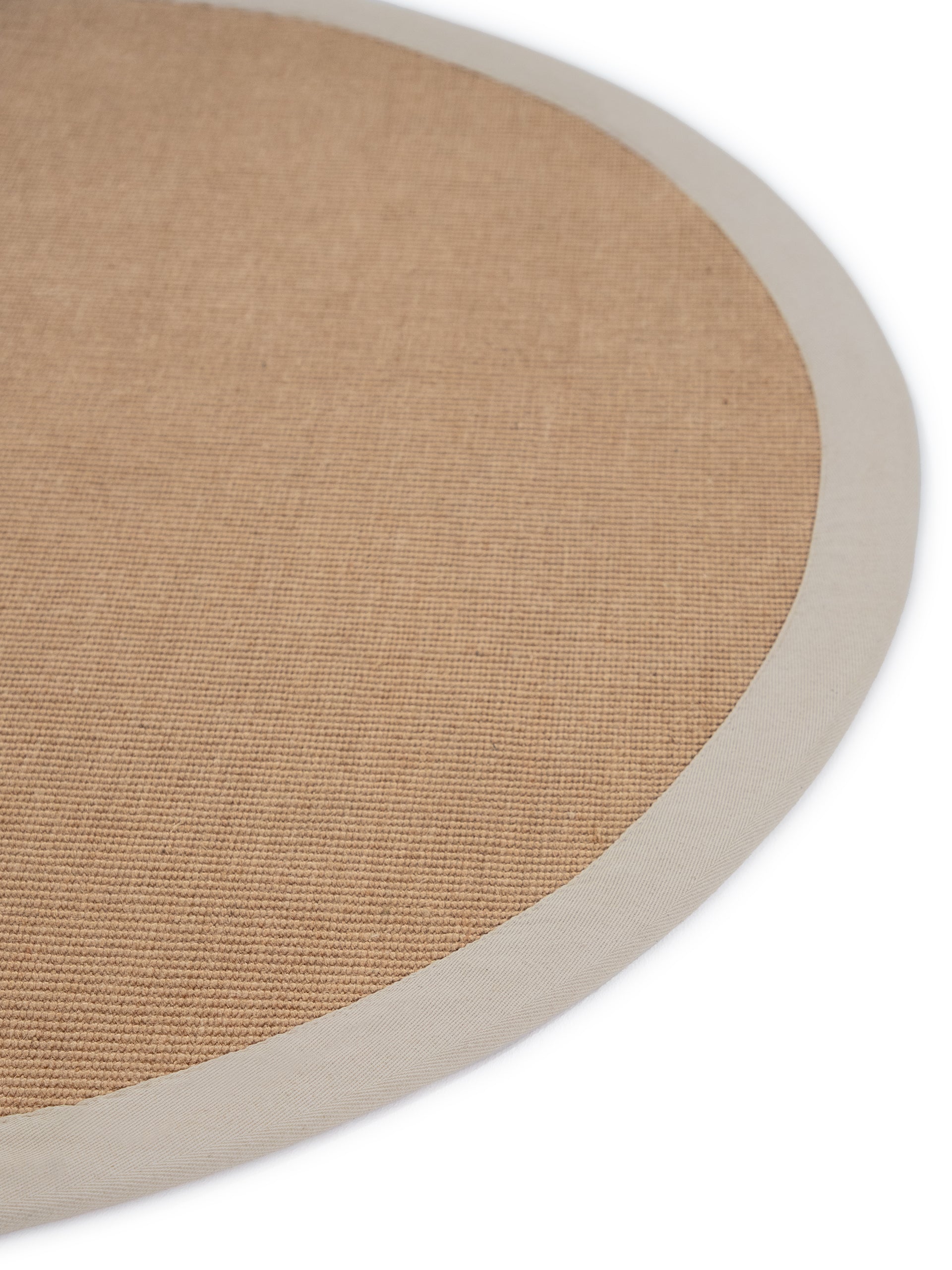 Sisalteppich Rund Taupe aus Sisal/Jute