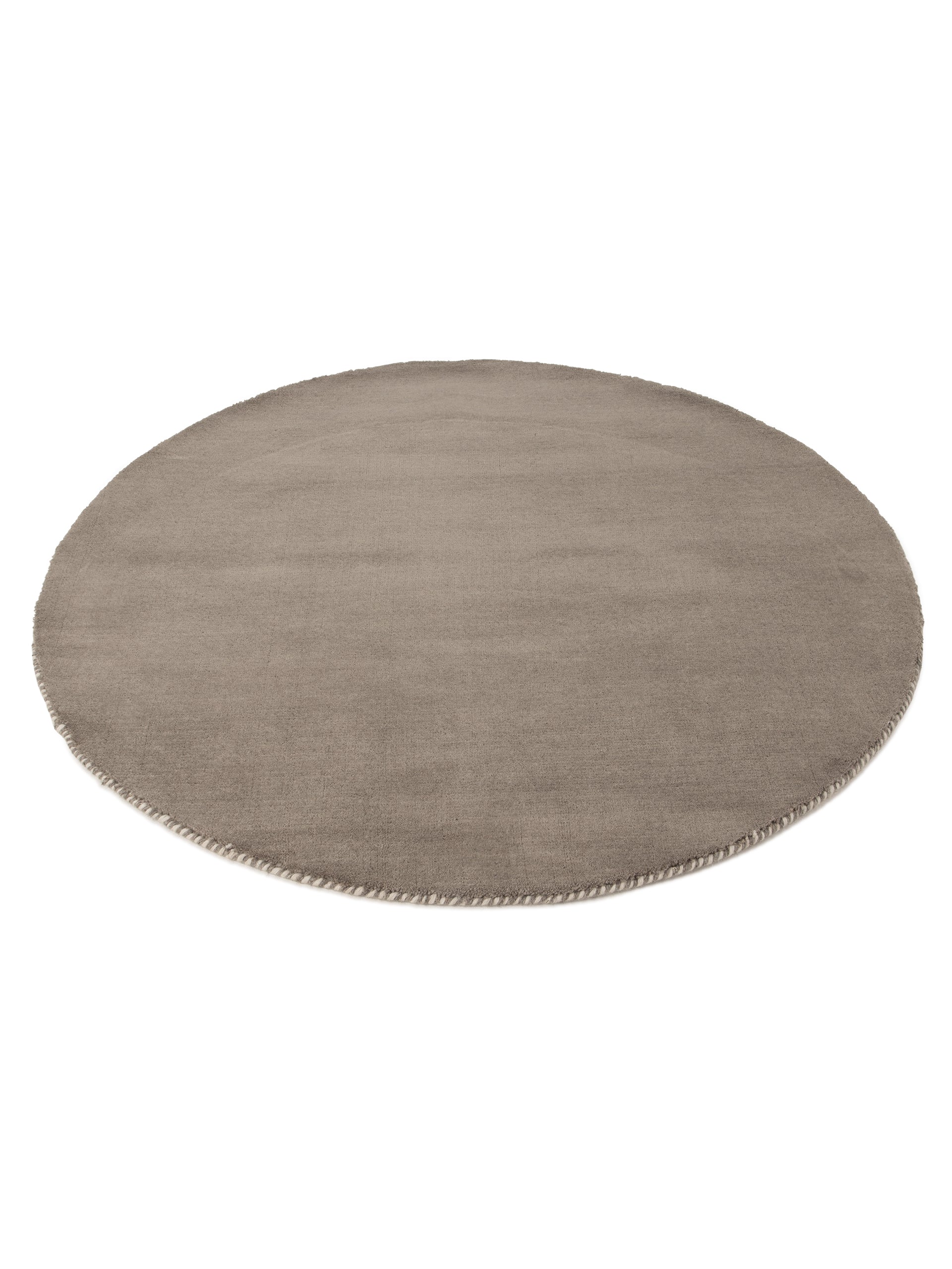 Wollteppich Gabbeh Lola Rund Grau aus Wolle