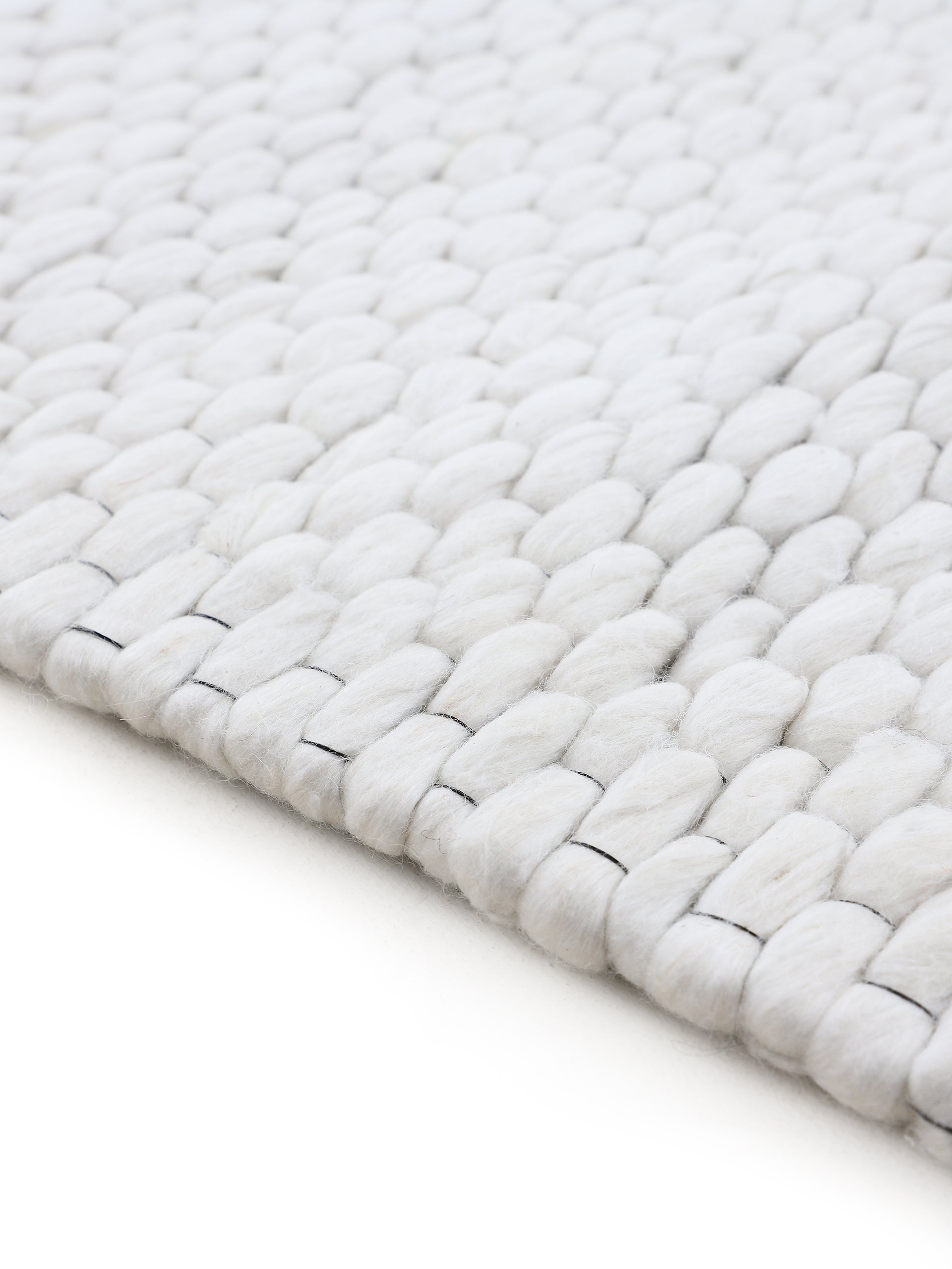 Wollteppich Sina Läufer Creme in creme aus wolle