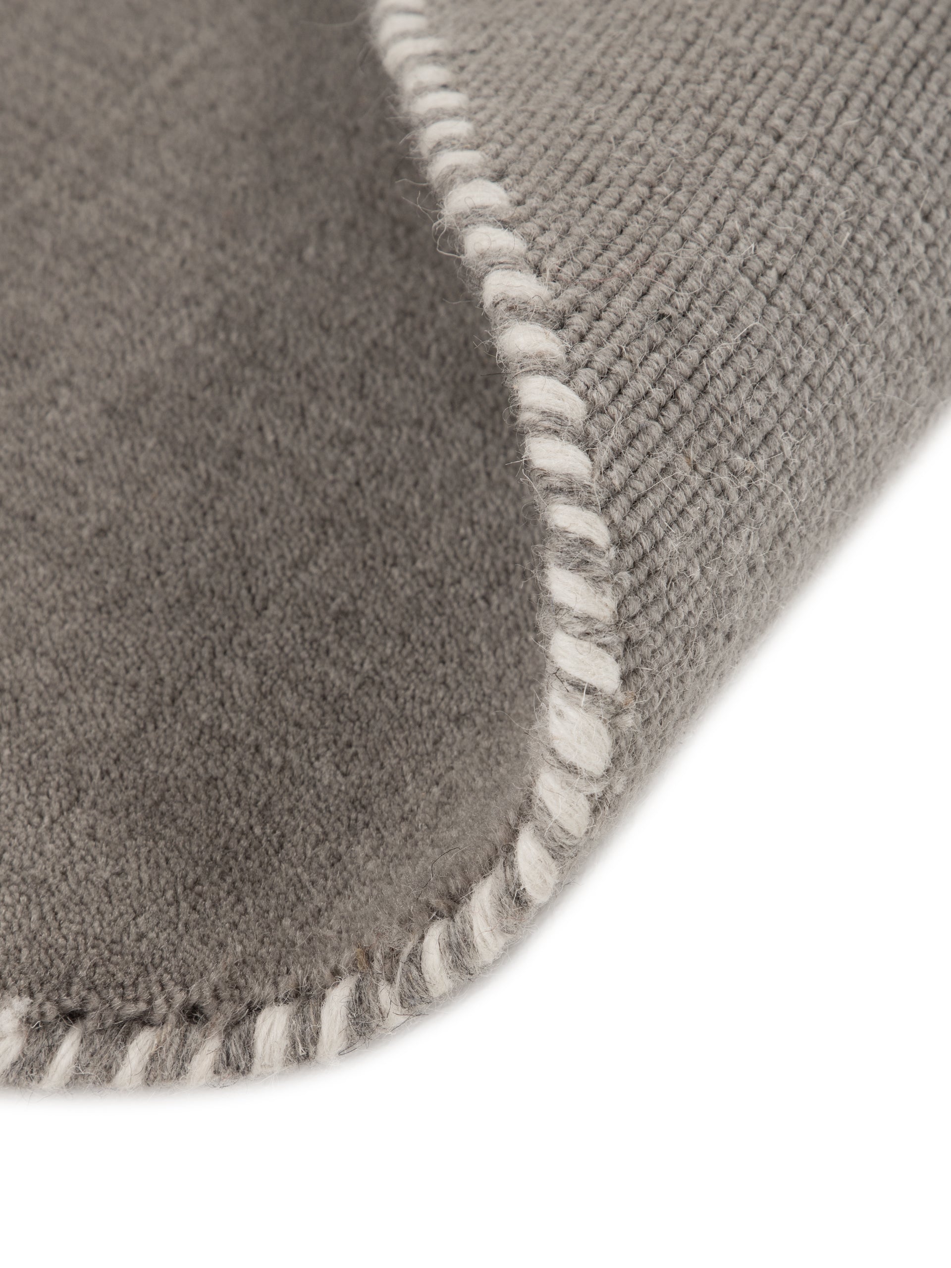 Wollteppich Gabbeh Lola Rund Grau aus Wolle