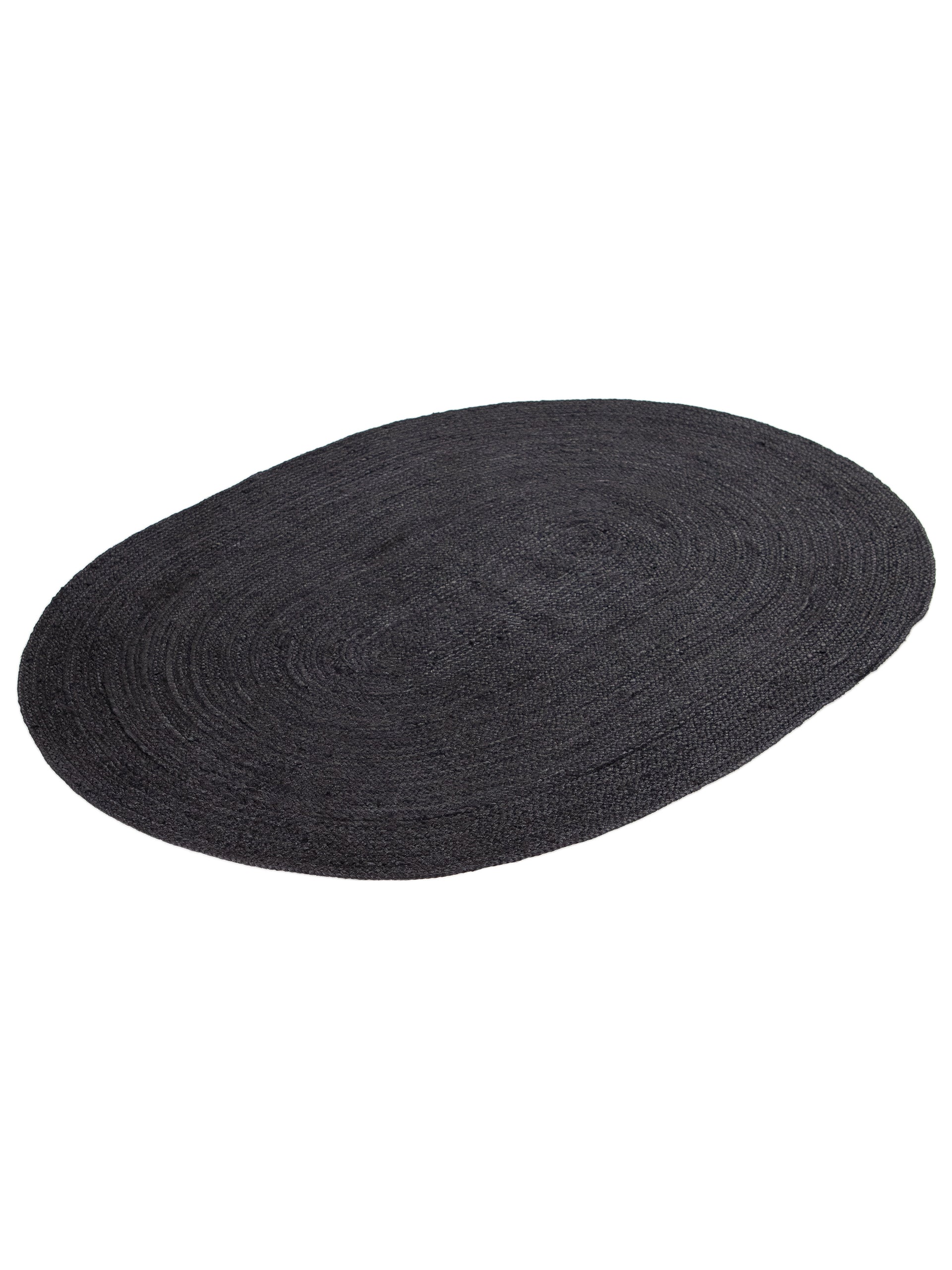 Juteteppich Nele Oval Anthrazit in anthrazit aus sisal/jute