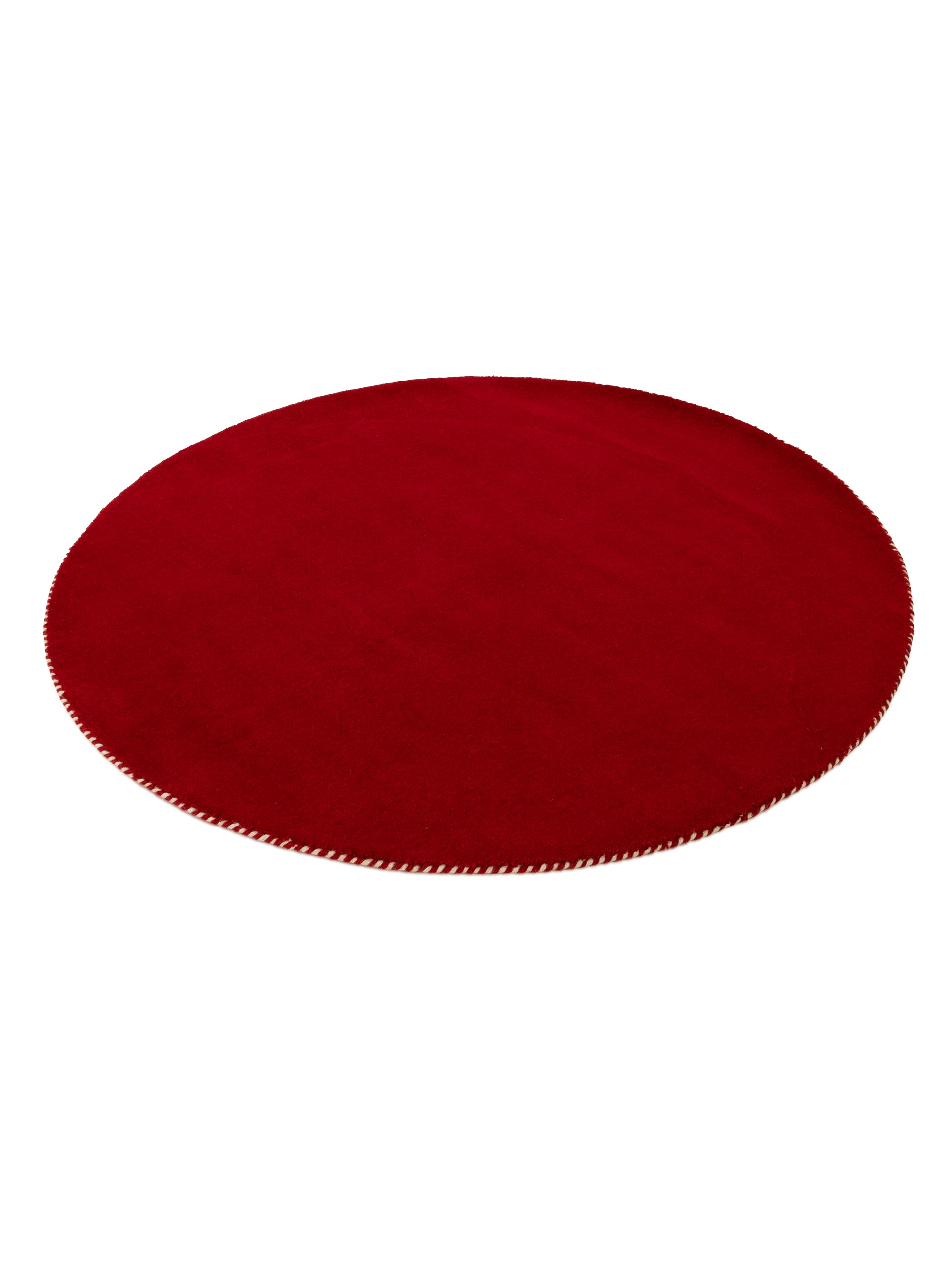 Wollteppich Gabbeh Lola Rund Rot aus Wolle