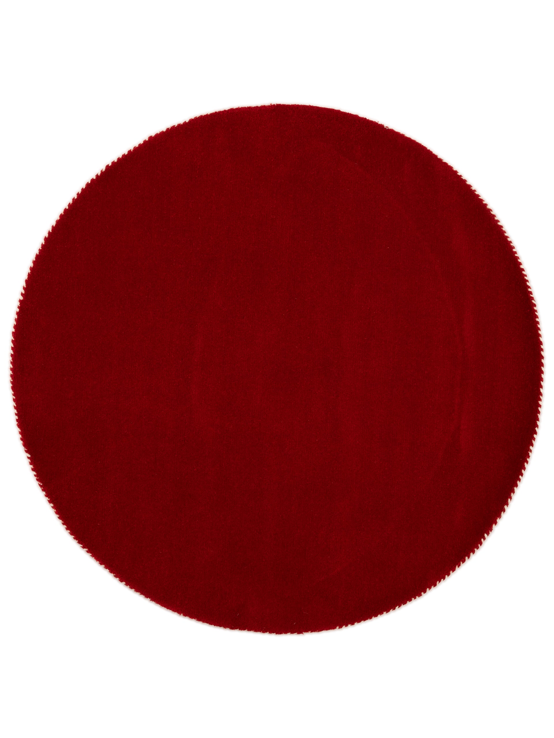 Wollteppich Gabbeh Lola Rund Rot aus Wolle