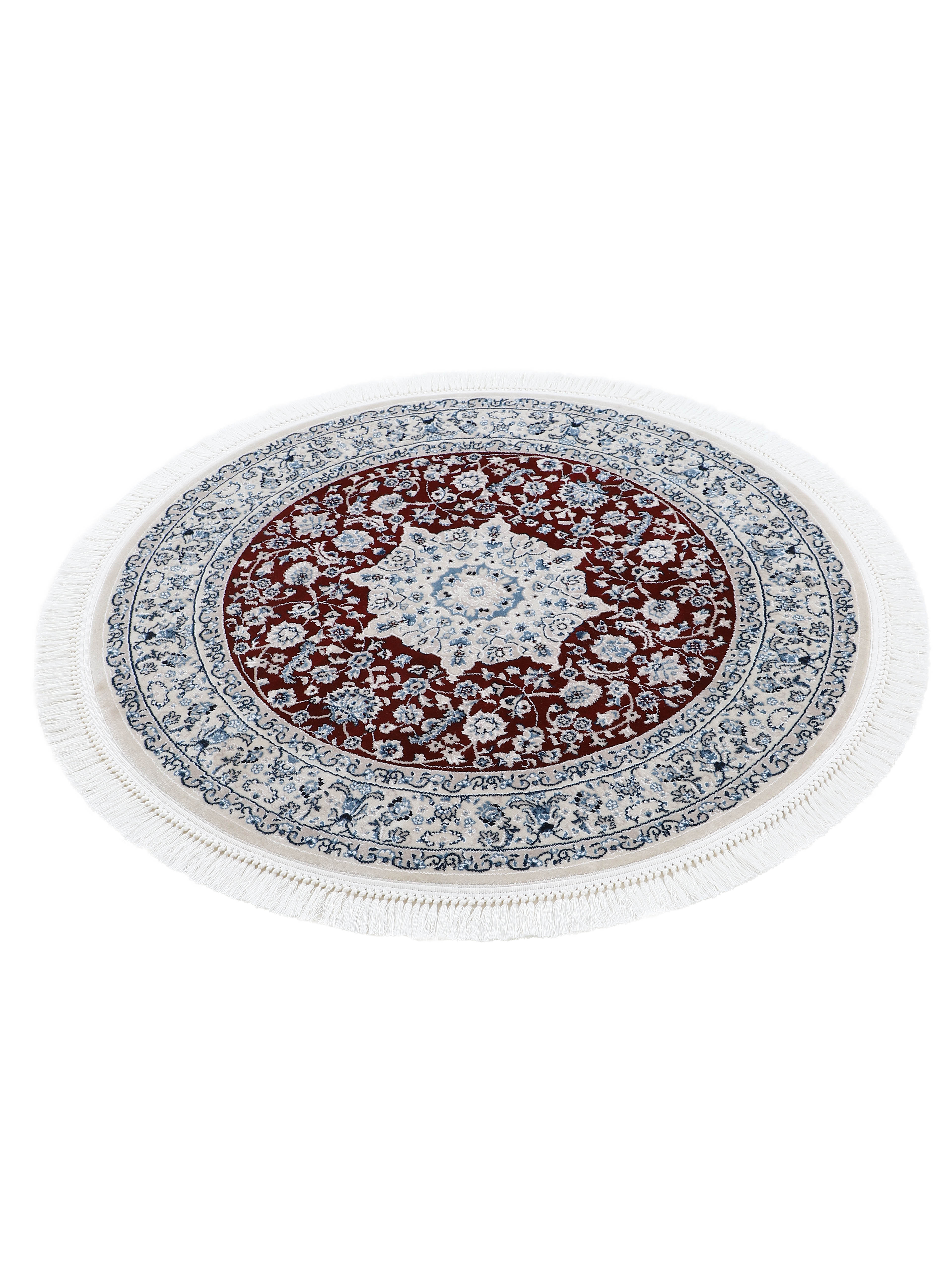 Teppich Nain Diane Rund Rot in rot aus kunstfaser