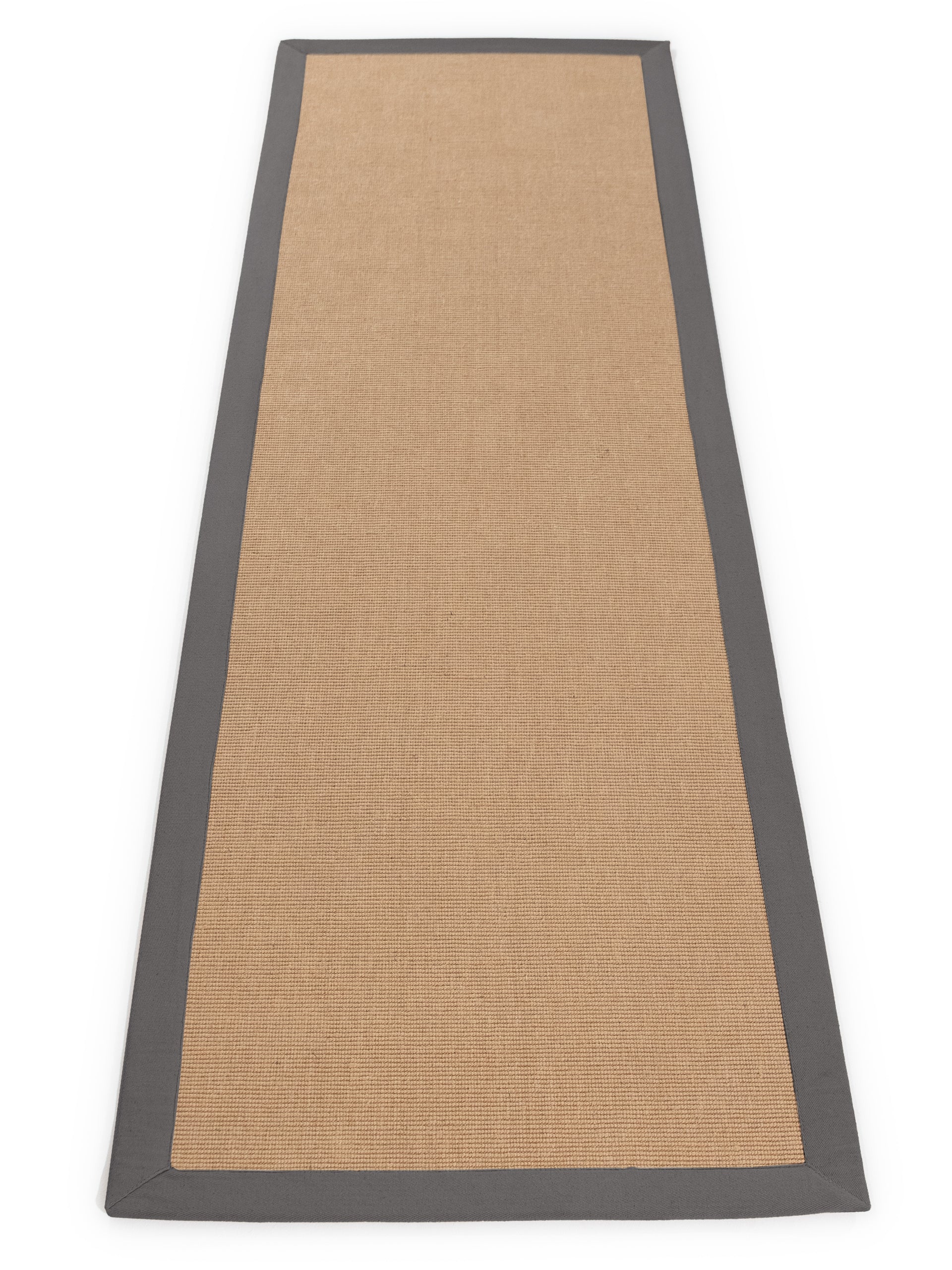 Sisalteppich Läufer Grau in grau aus sisal/jute