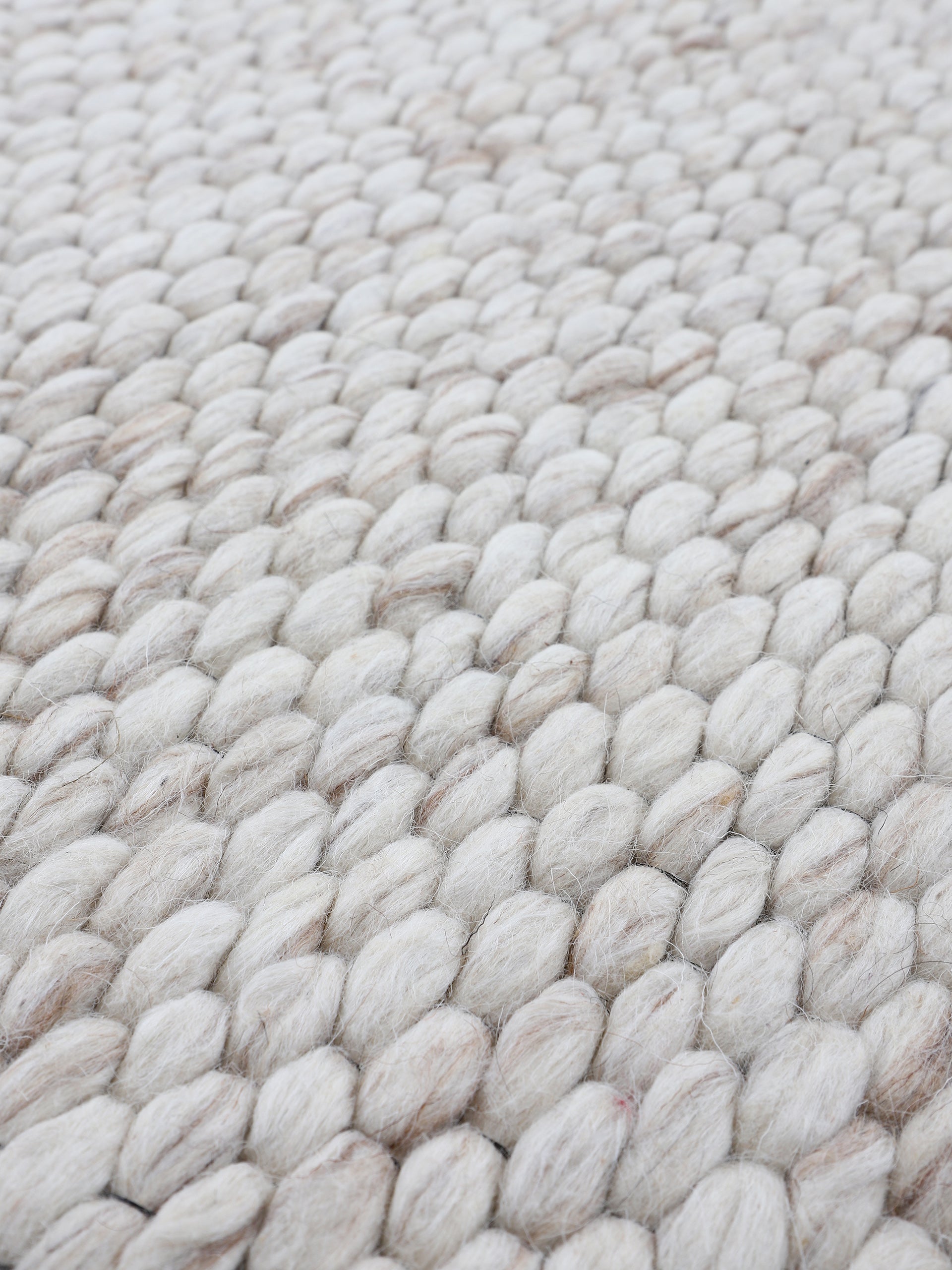 Wollteppich Sina Läufer Beige meliert in beige-meliert aus wolle