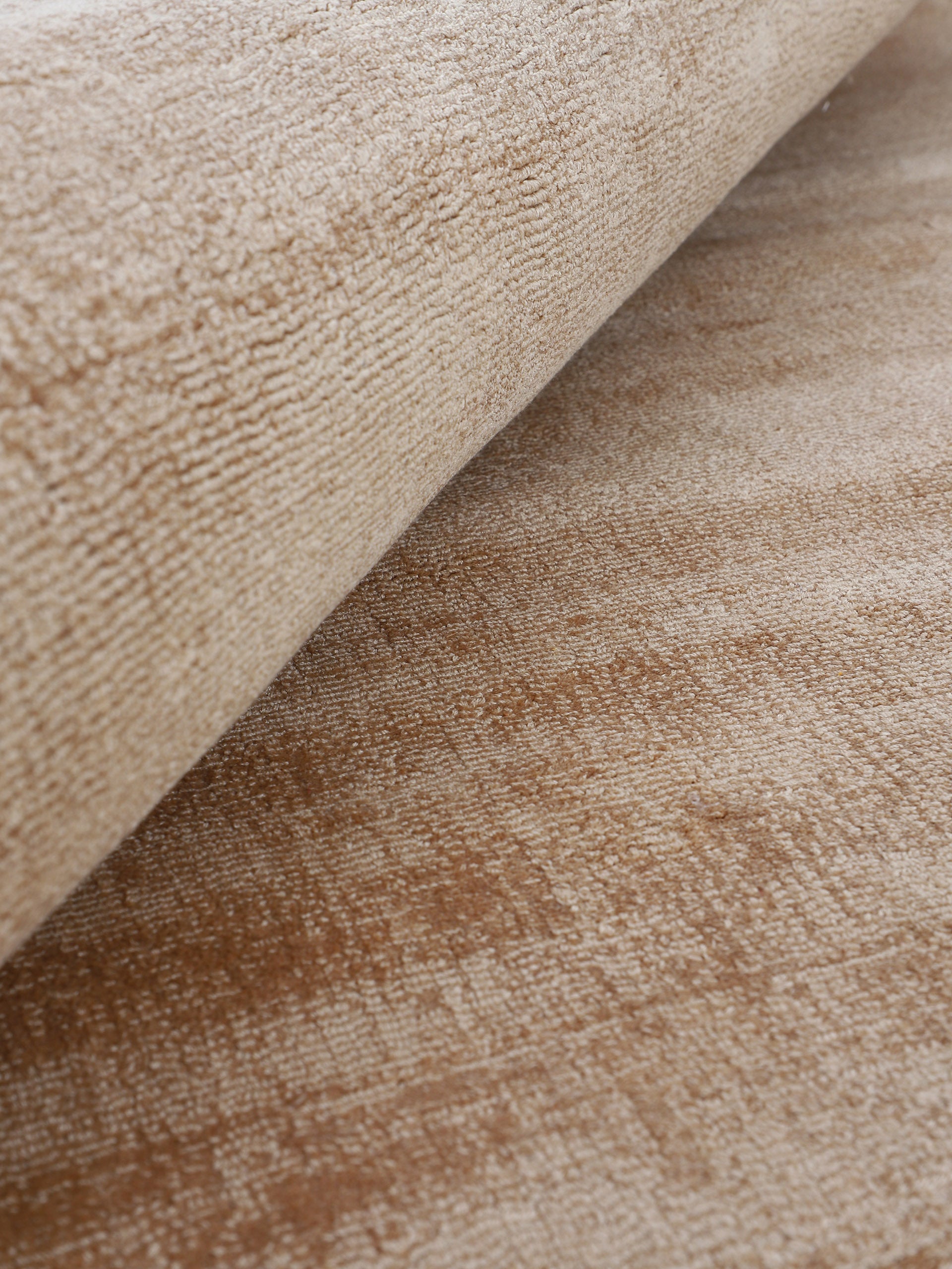 Viskoseteppich Rund Ava Beige in beige aus viskose