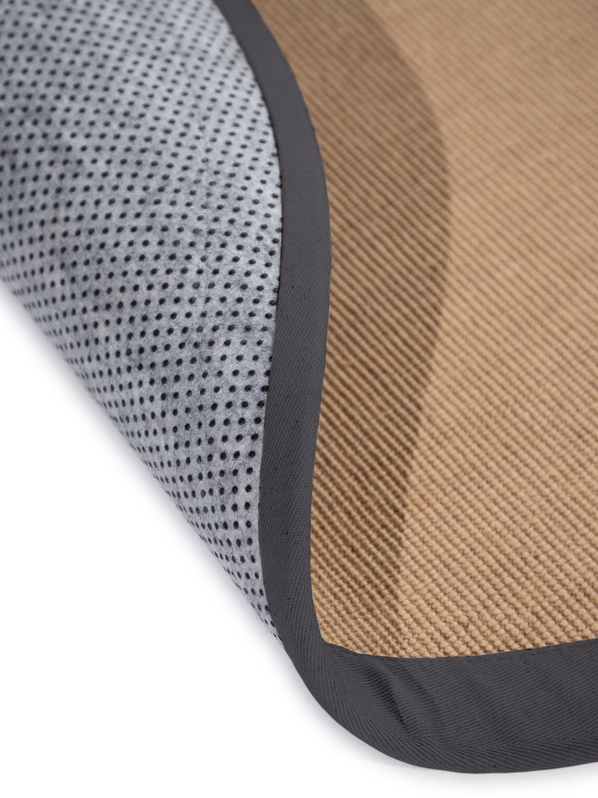 Sisalteppich Rund Grau aus Sisal/Jute