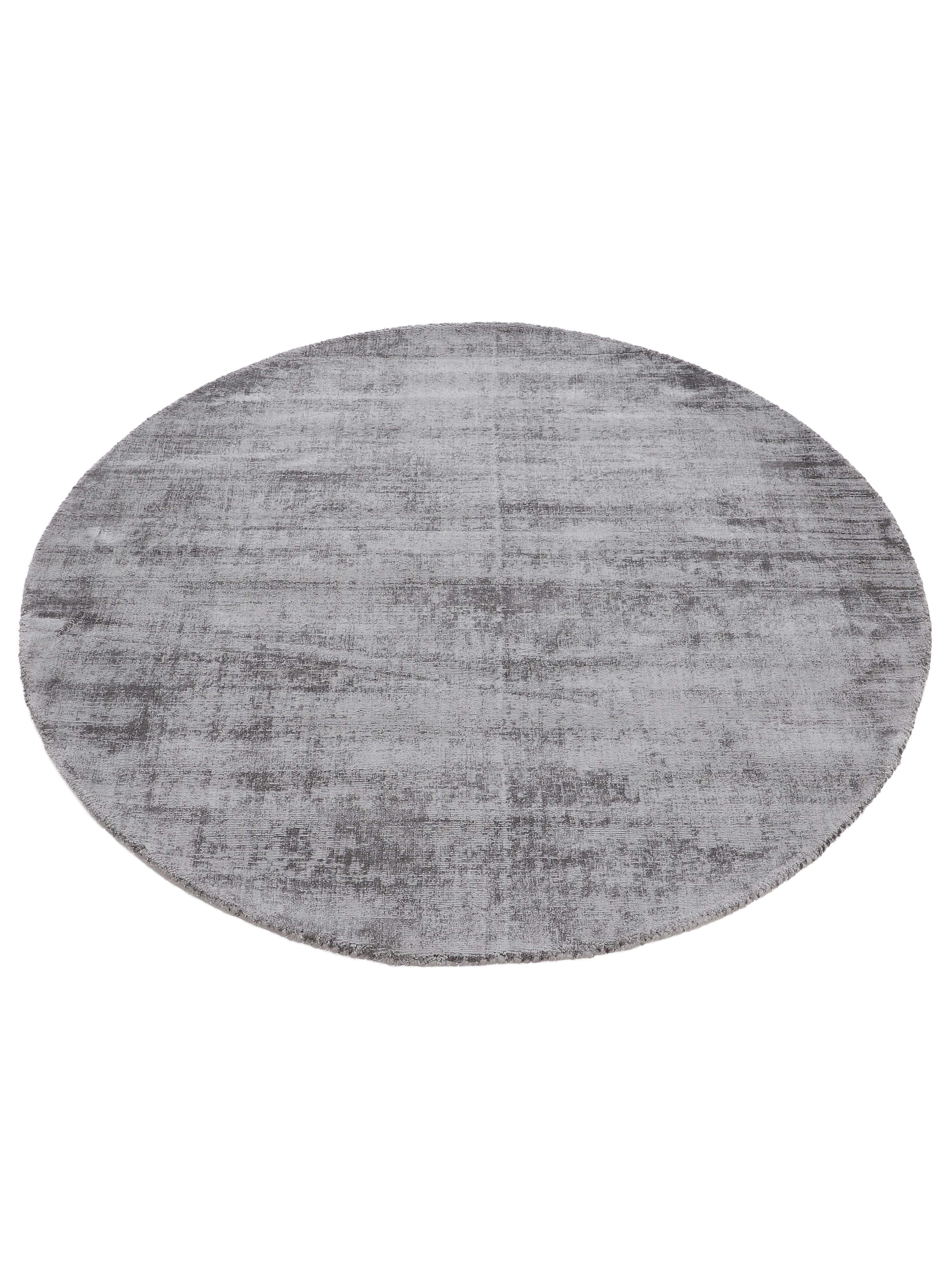 Viskoseteppich Rund Ava Hellgrau in hellgrau aus viskose