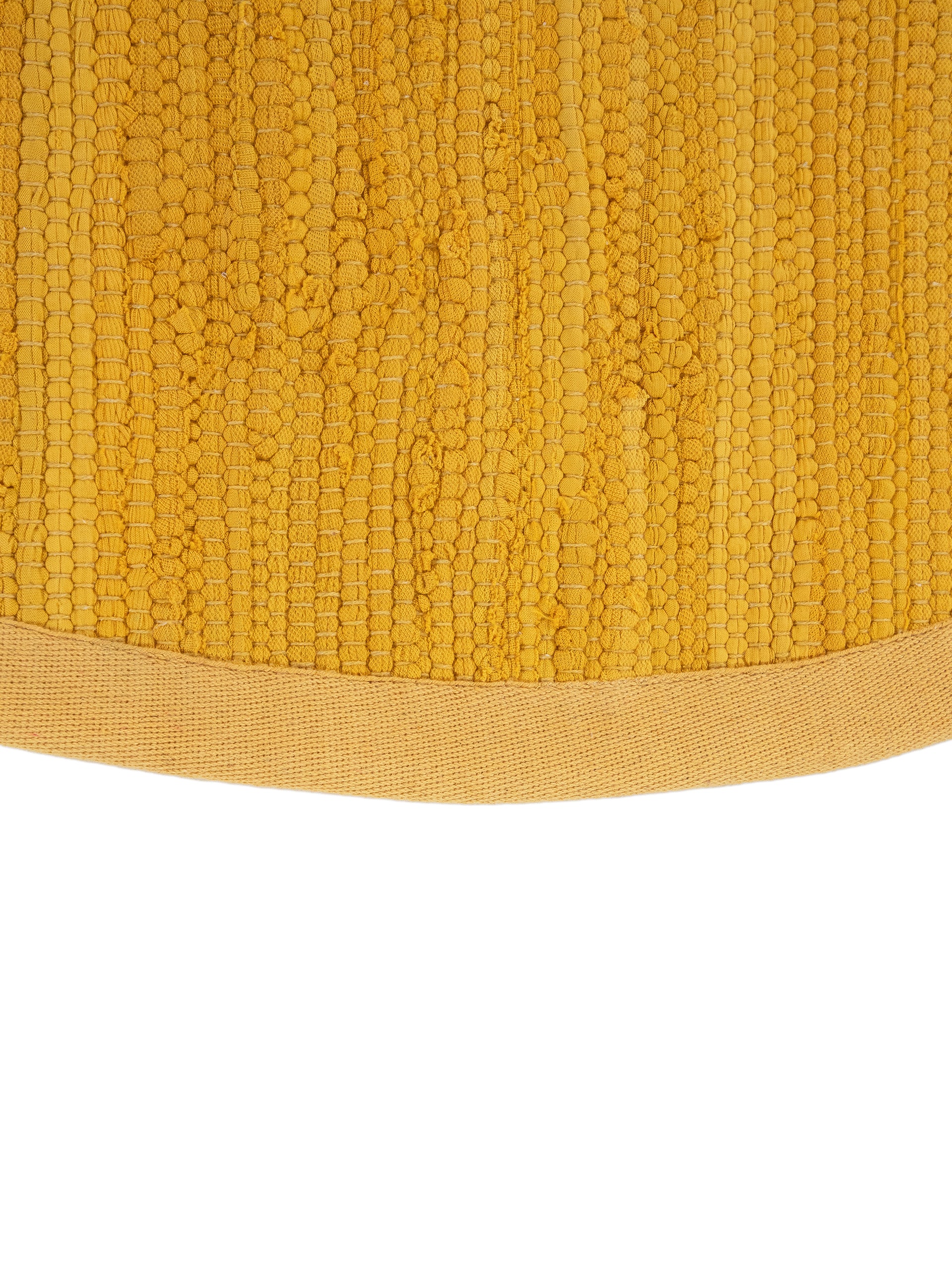 Kelim Chindi Uni Rund in gelb