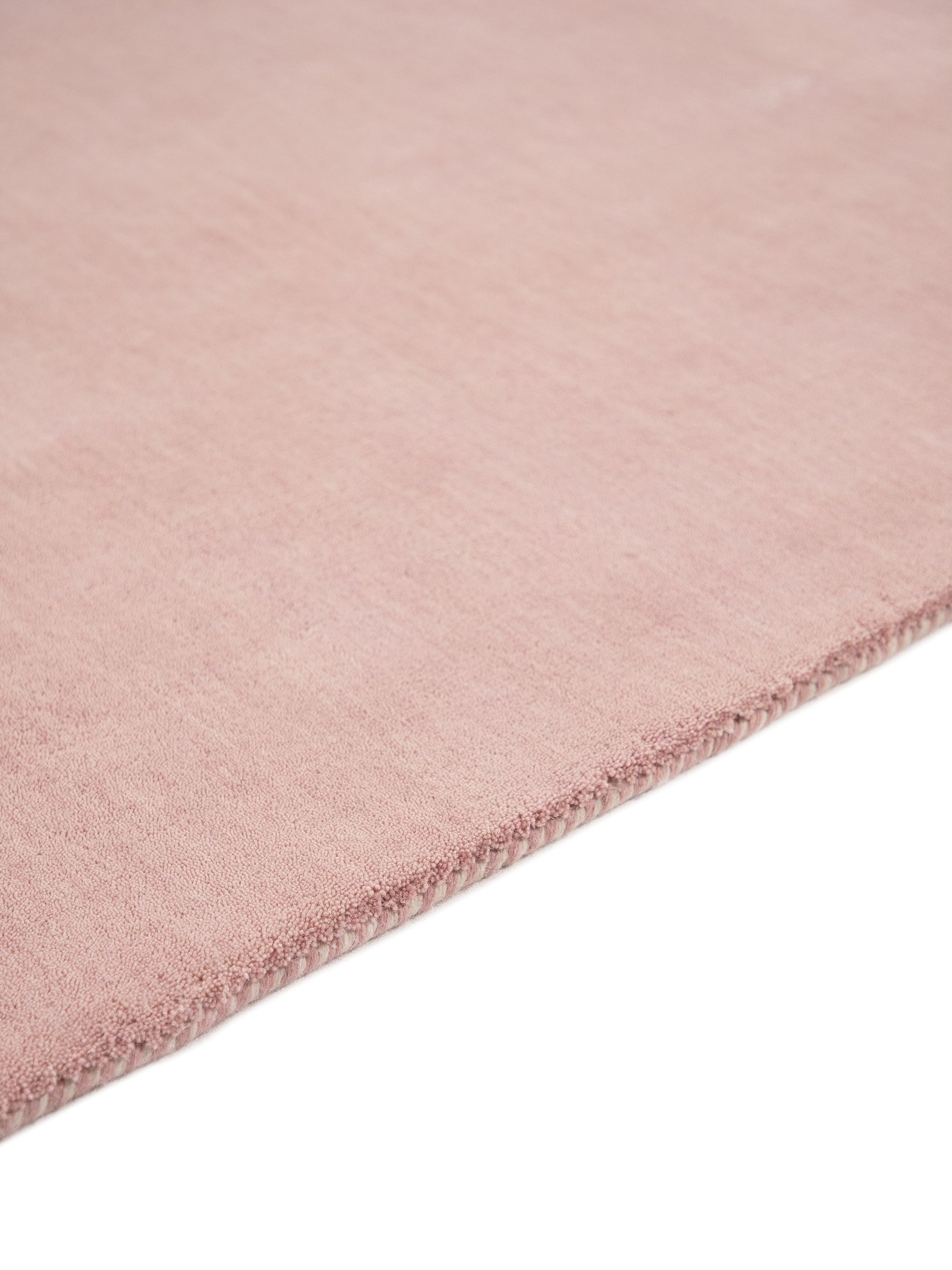 Wollteppich Gabbeh Uni Rosa in rosa aus wolle