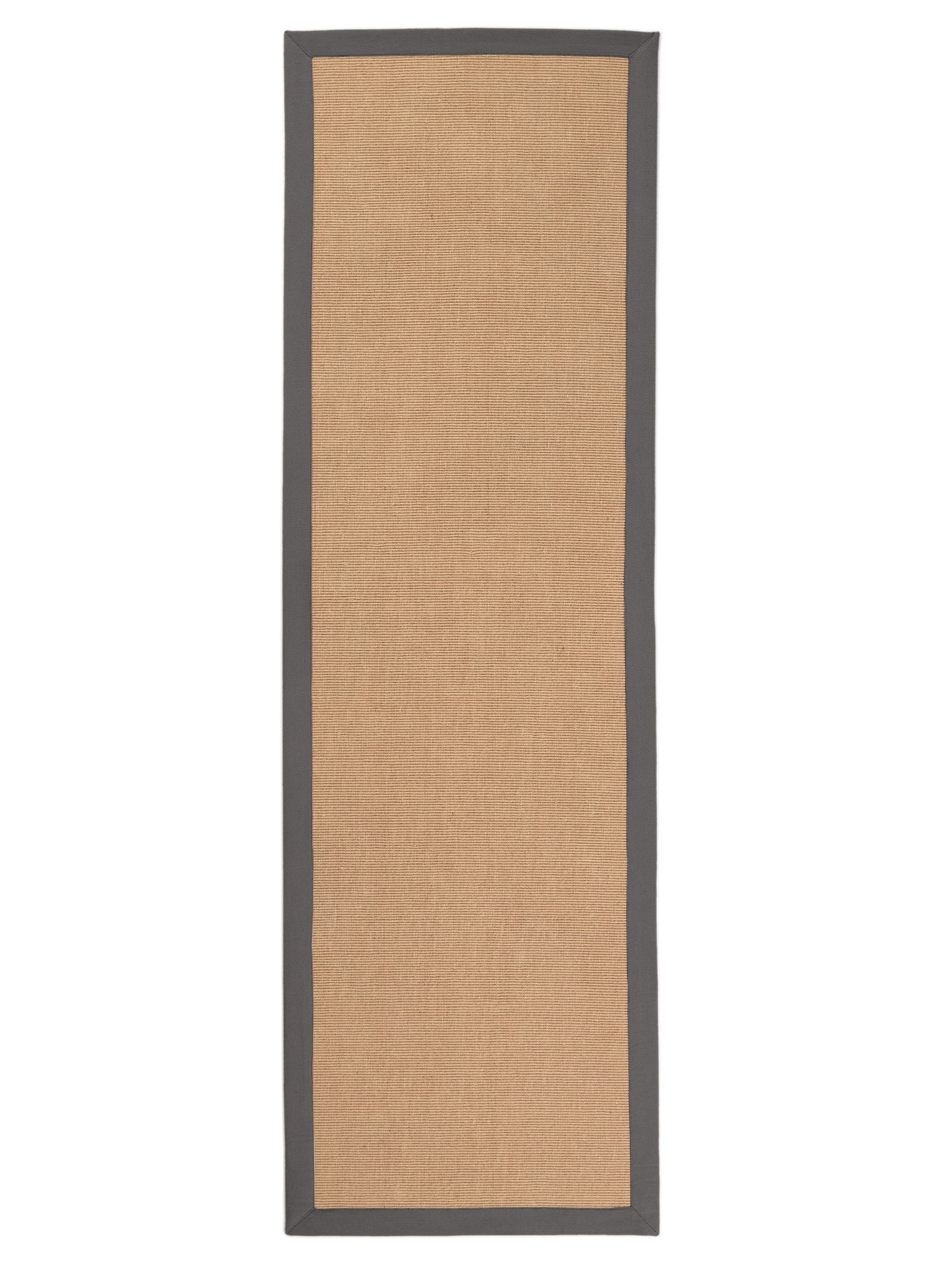 Sisalteppich Läufer Grau in grau aus sisal/jute