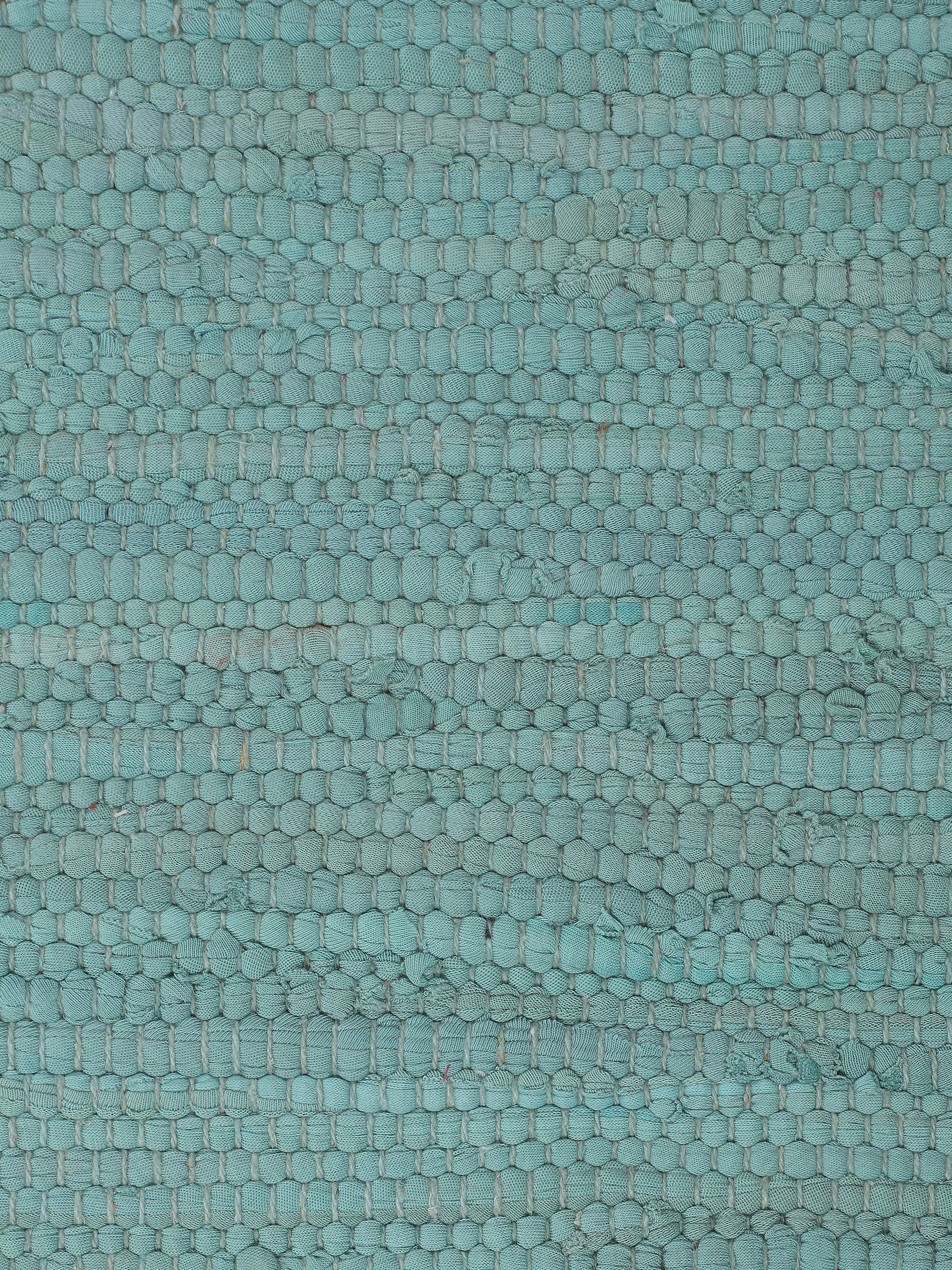 Kelim Chindi Uni Läufer Türkis in türkis aus baumwolle