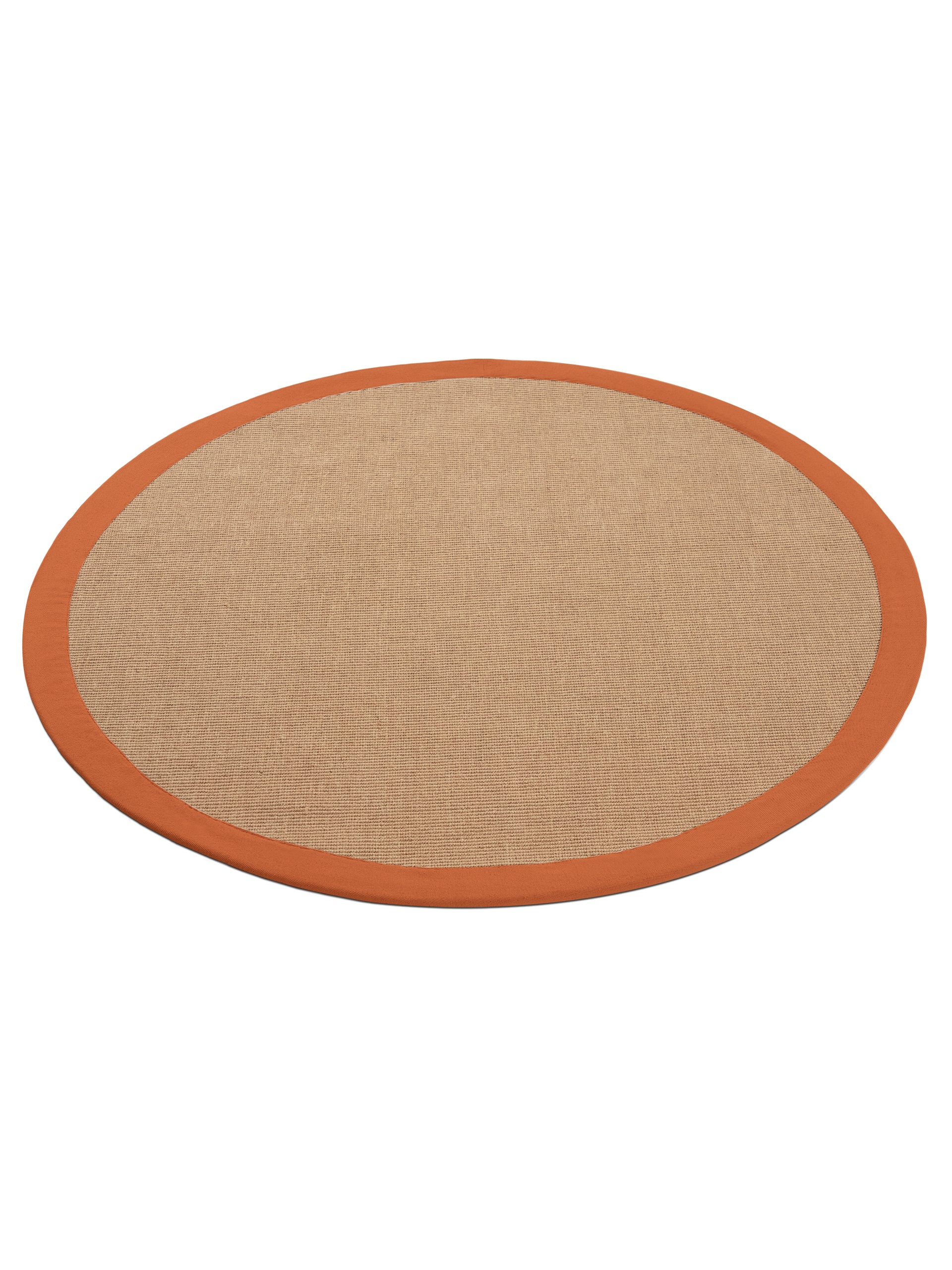 Sisalteppich Rund Orange aus Sisal/Jute