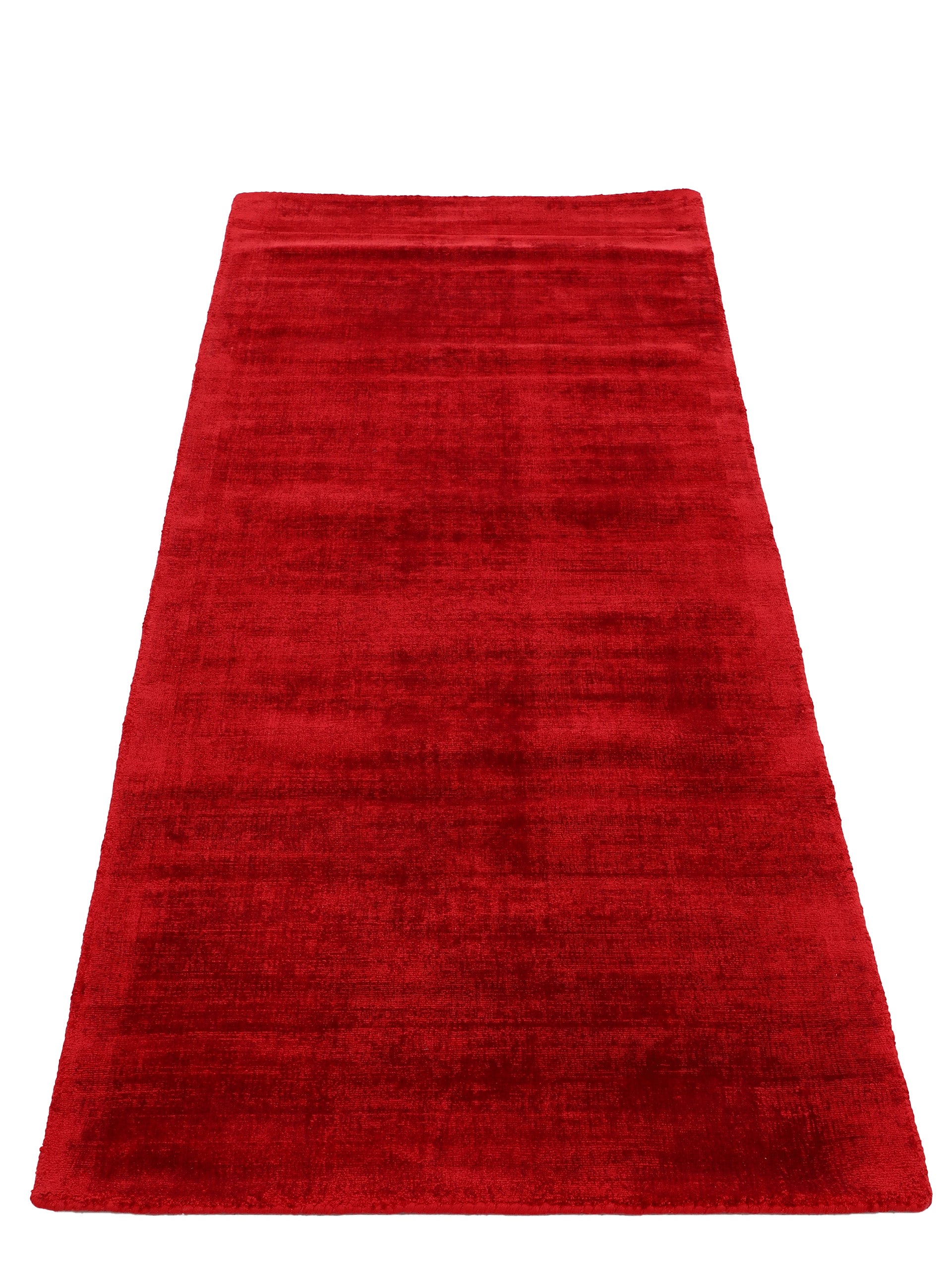 Viskoseteppich Ava Läufer Rot in rot aus viskose