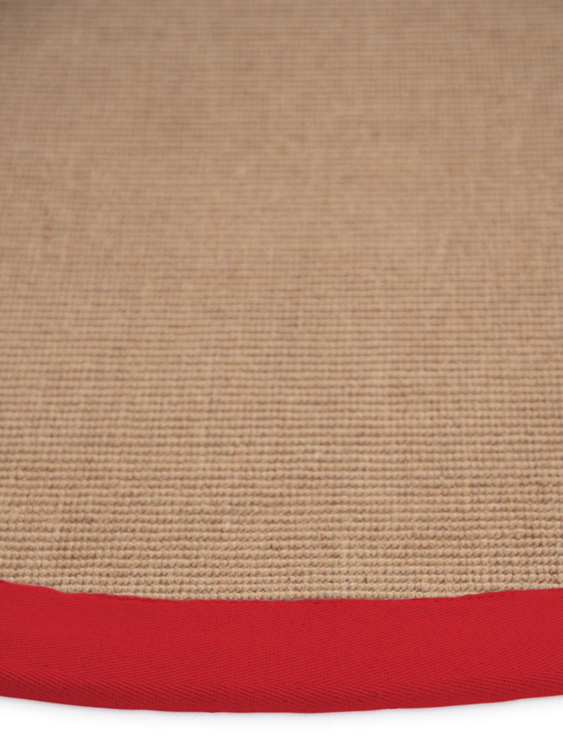 Sisalteppich Rund Rot aus Sisal/Jute