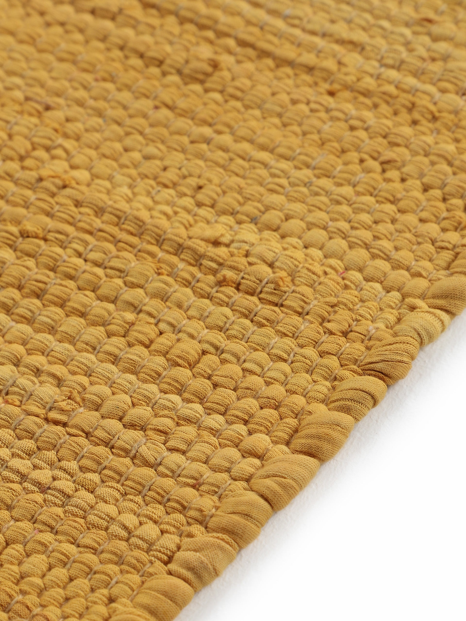 Kelim Chindi Uni Läufer Gelb in gelb aus baumwolle