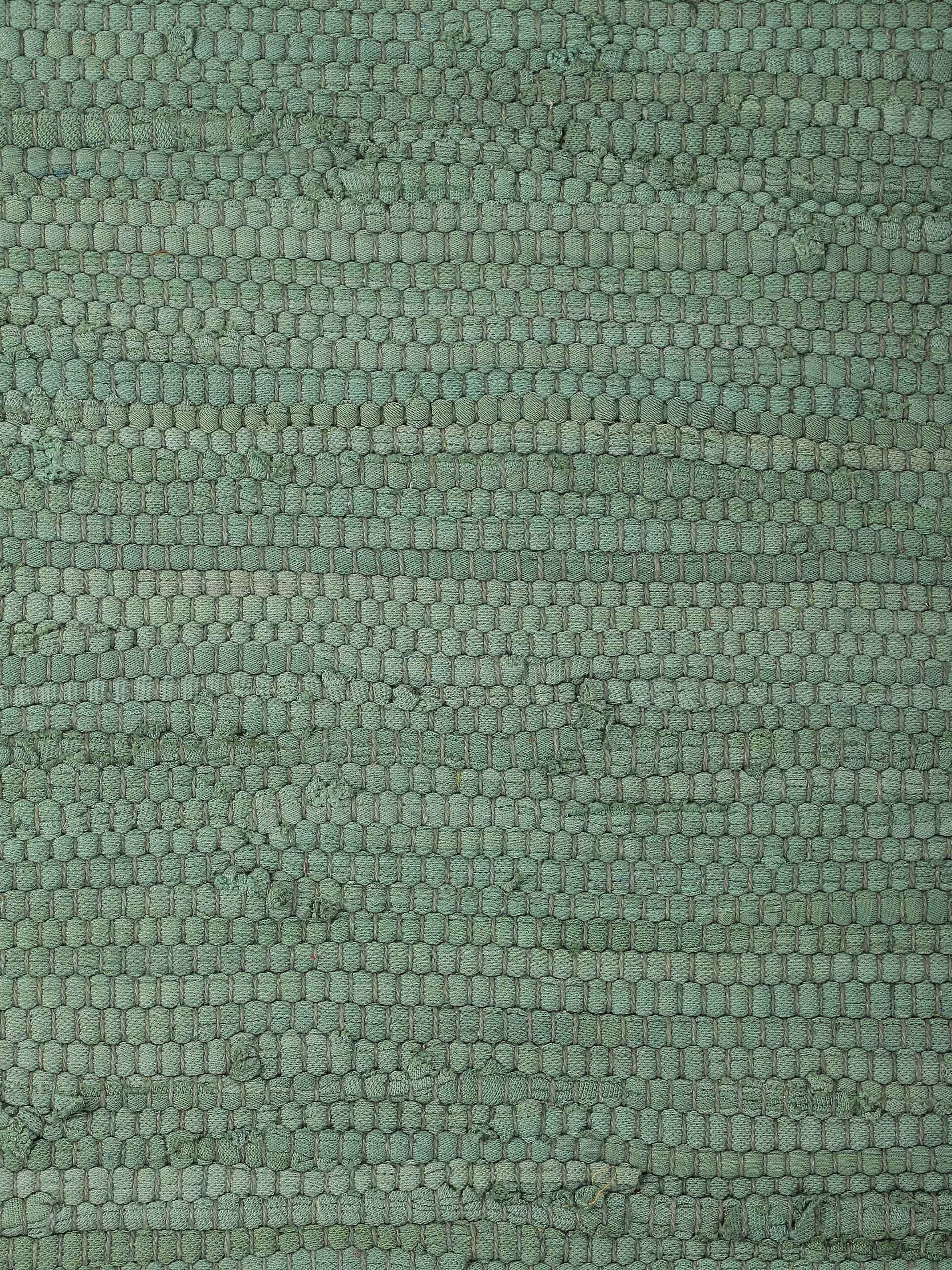 Kelim Chindi Uni Grün in grün aus baumwolle